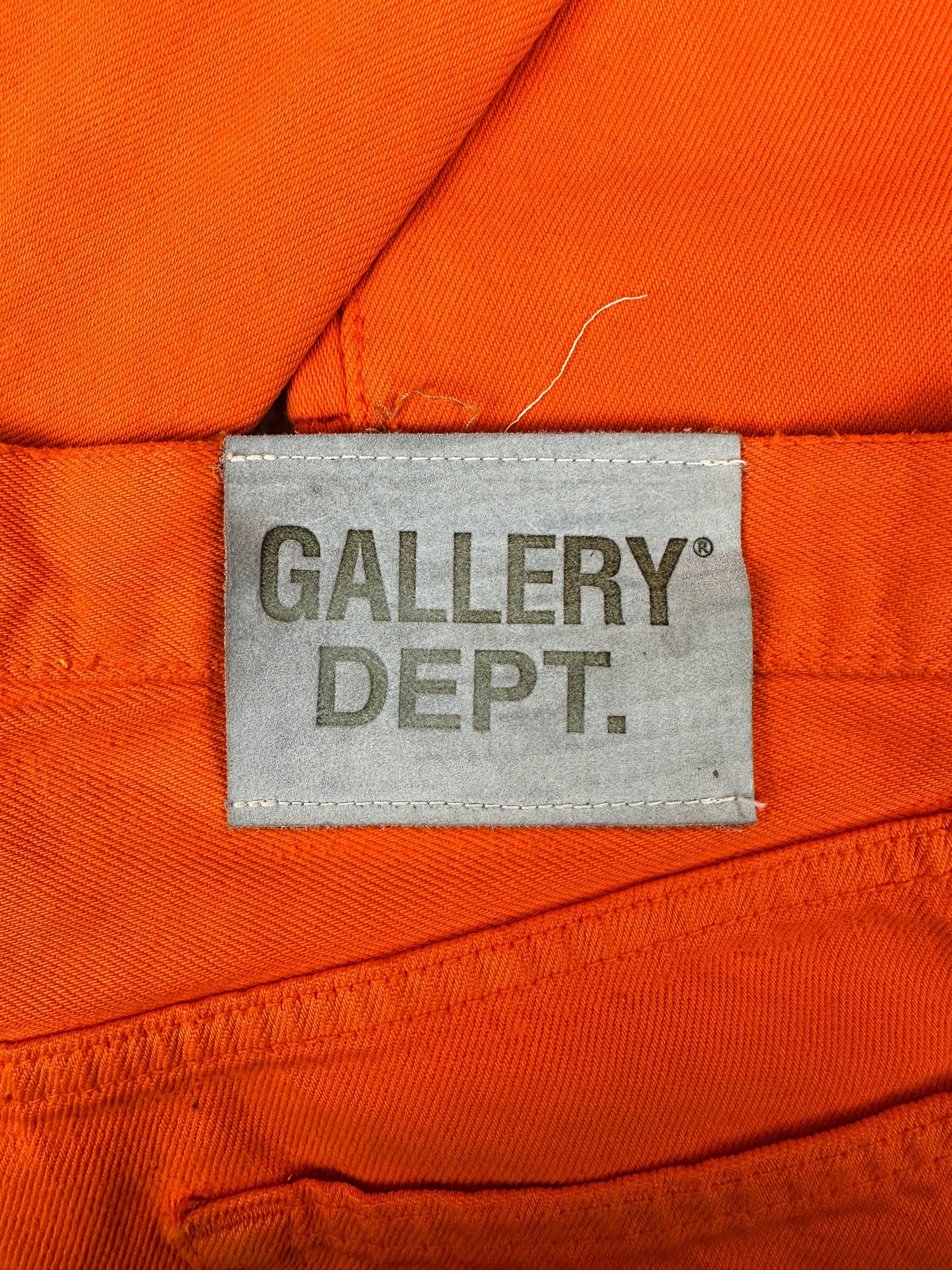 Gallery Dept. Orange Reworked Flared Cut Levi’s Denim