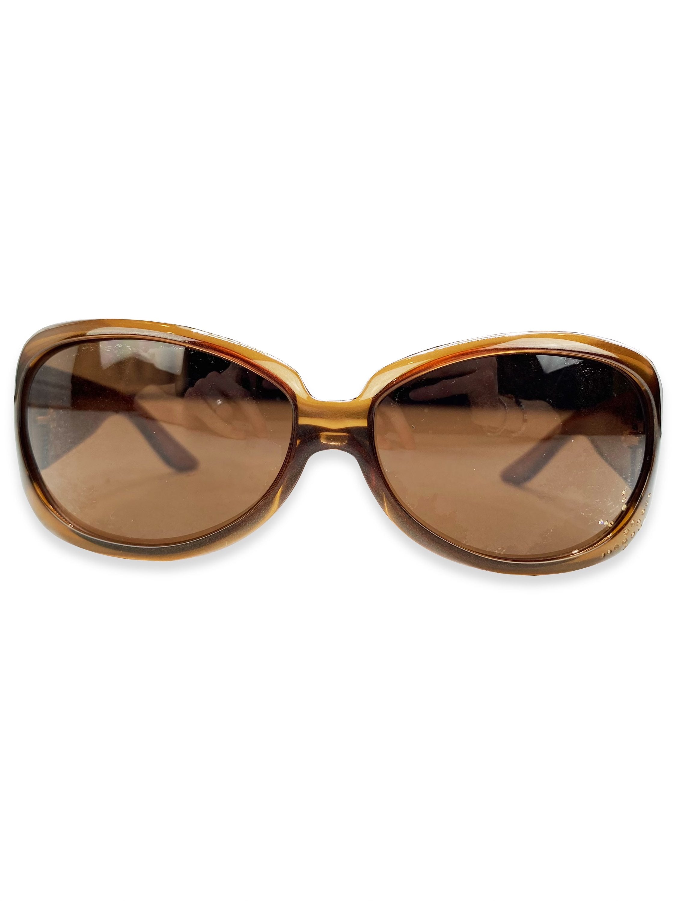 2000’s Dior Bewjewlled Gold Rounded Explosion Sunglasses
