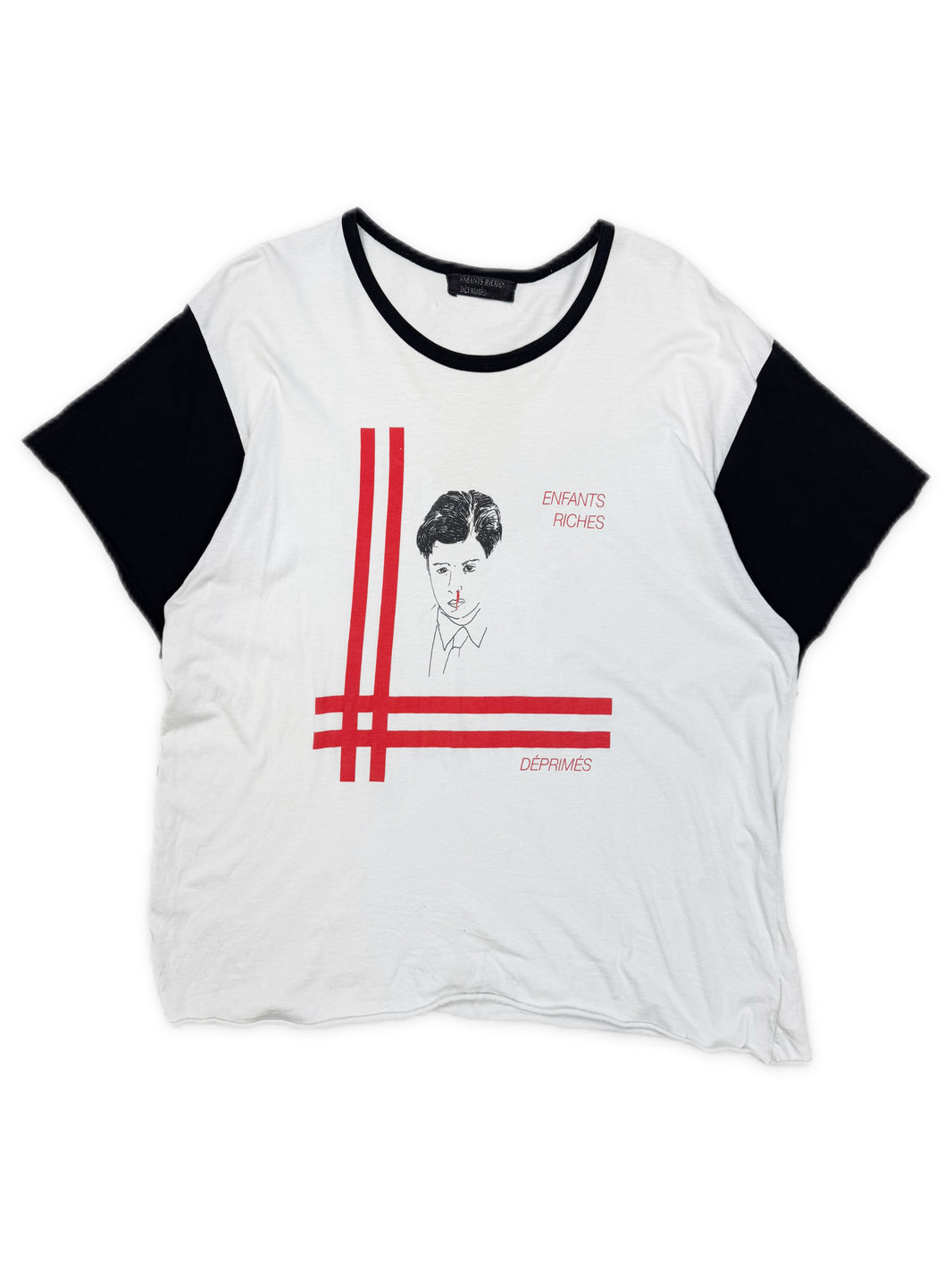 SS18 Enfants Riches Deprimes ‘Nosebleed’ Cropped Two Tone T-Shirt