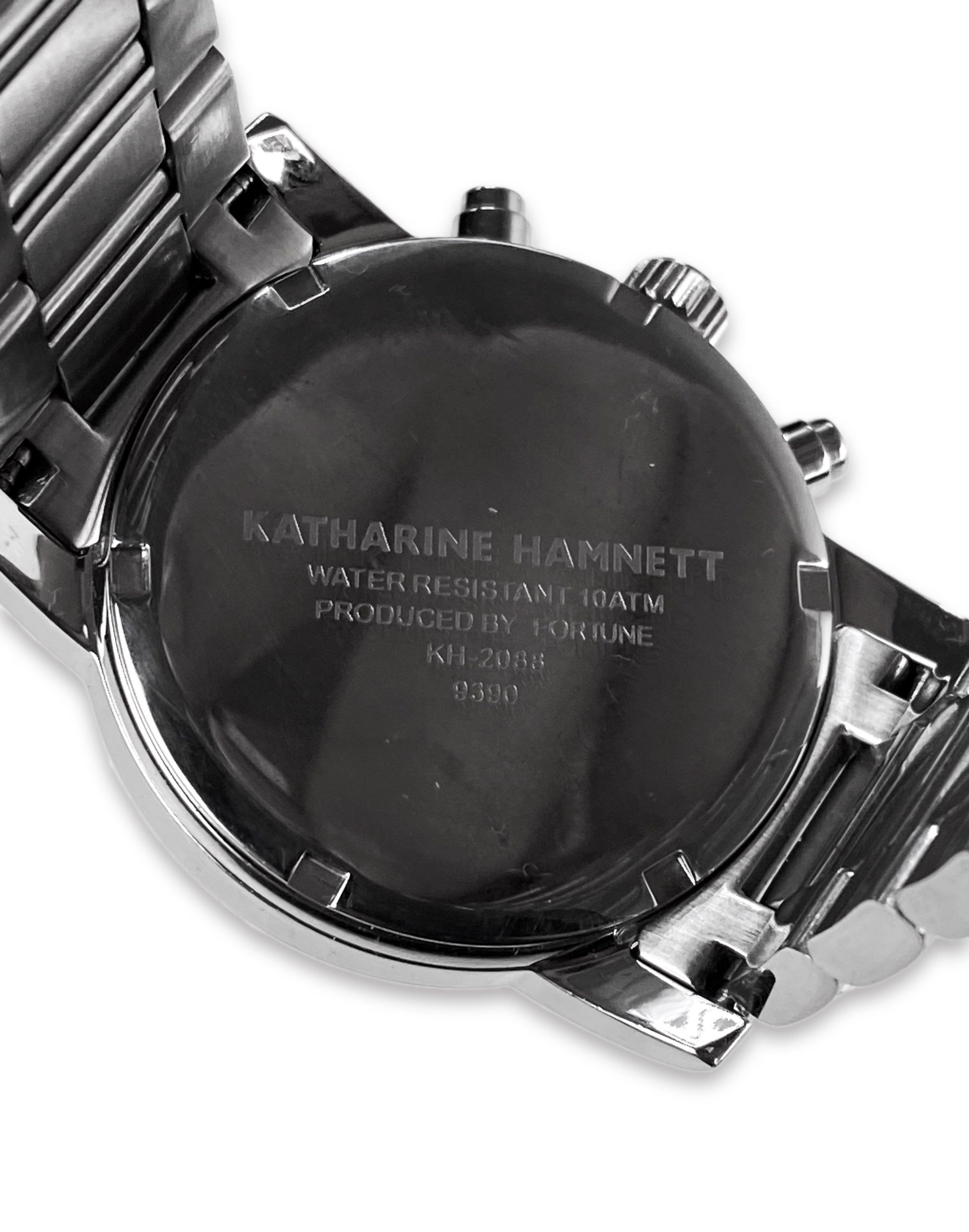 Katharine Hamnett Two Tone Olive Green Silver Watch