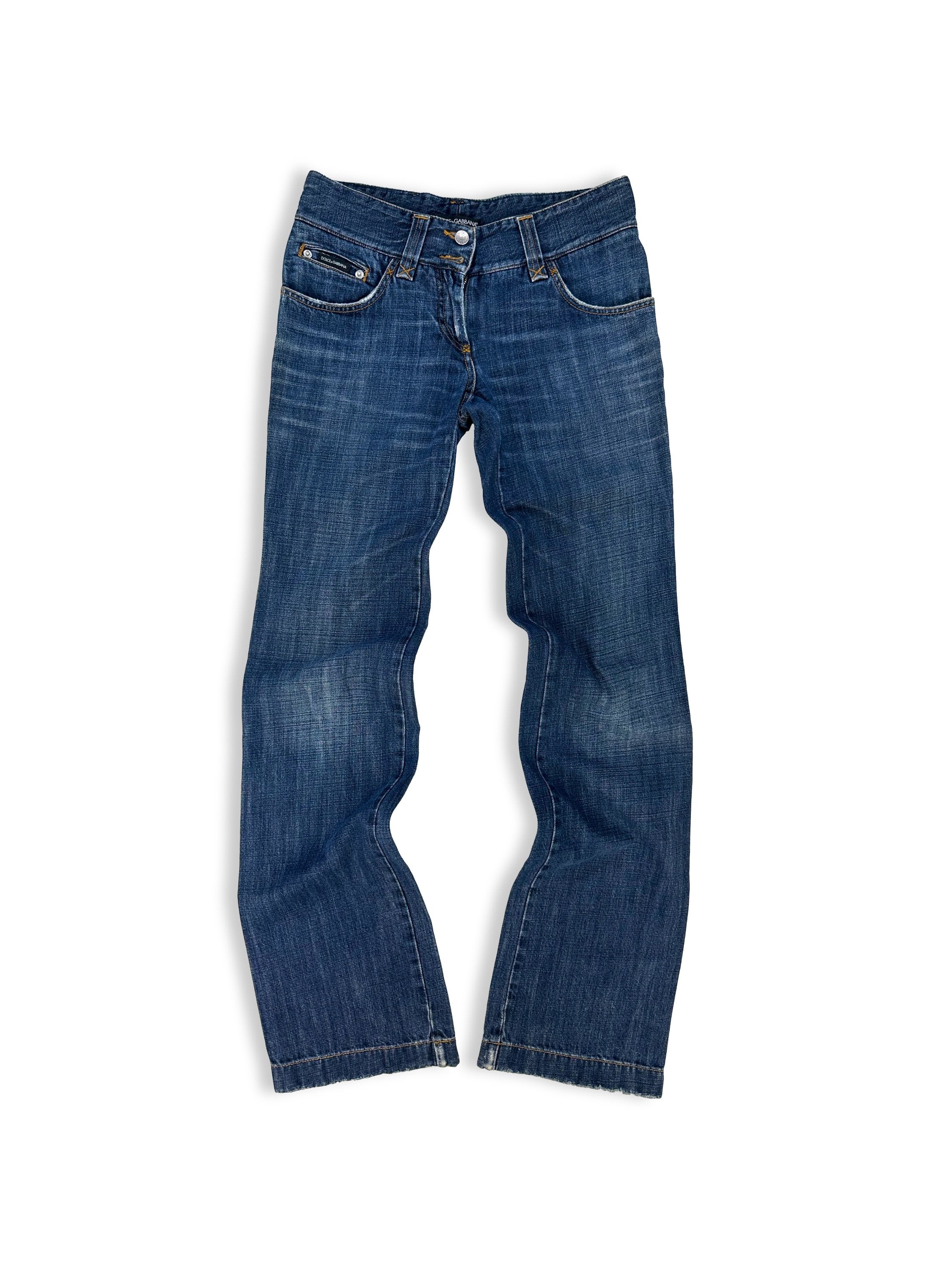 00s Dolce & Gabbana ‘DG’ Embroidered Indigo Denim