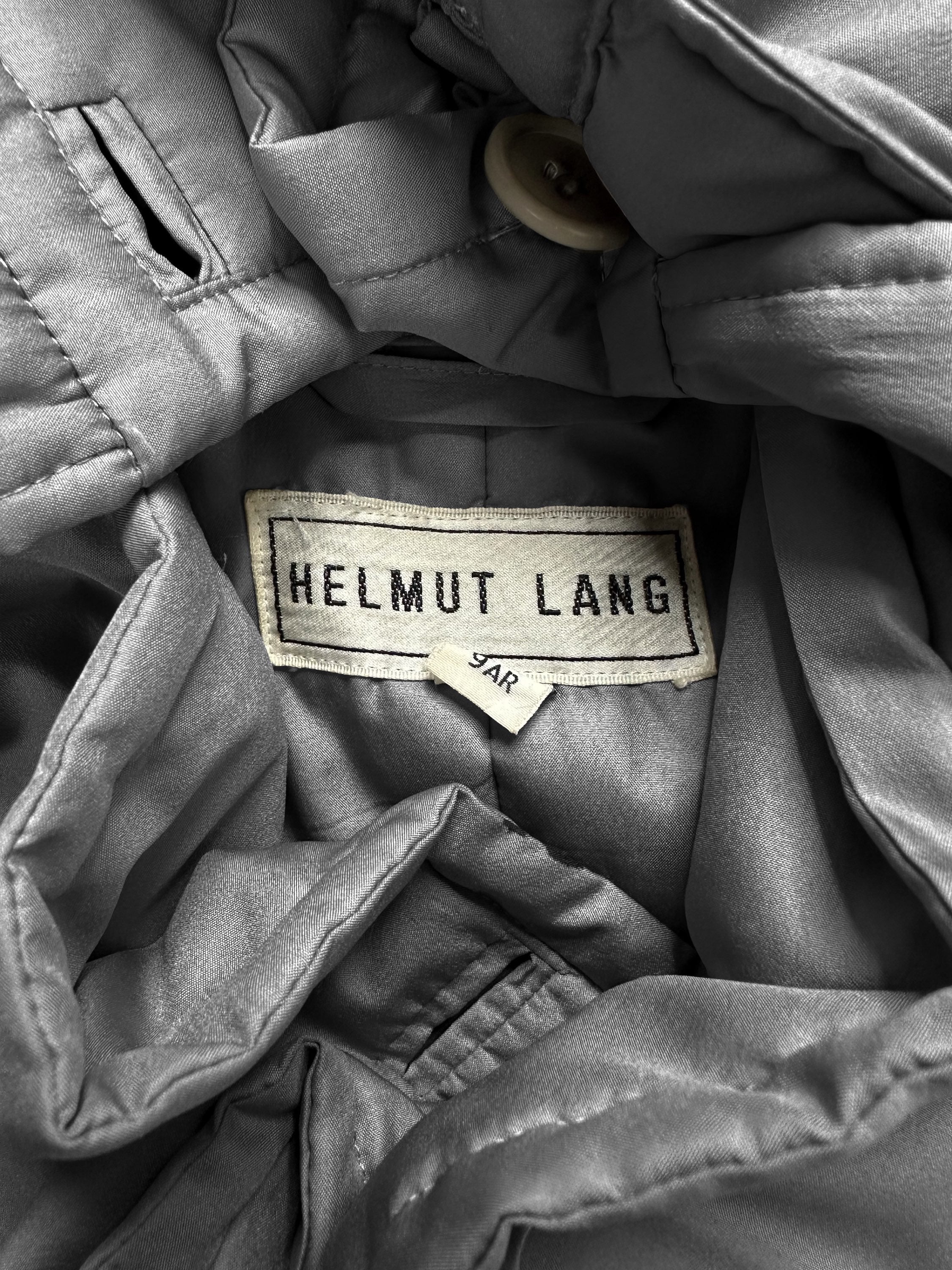 90s Helmut Lang Grey Dagger Collar Puffer Jacket