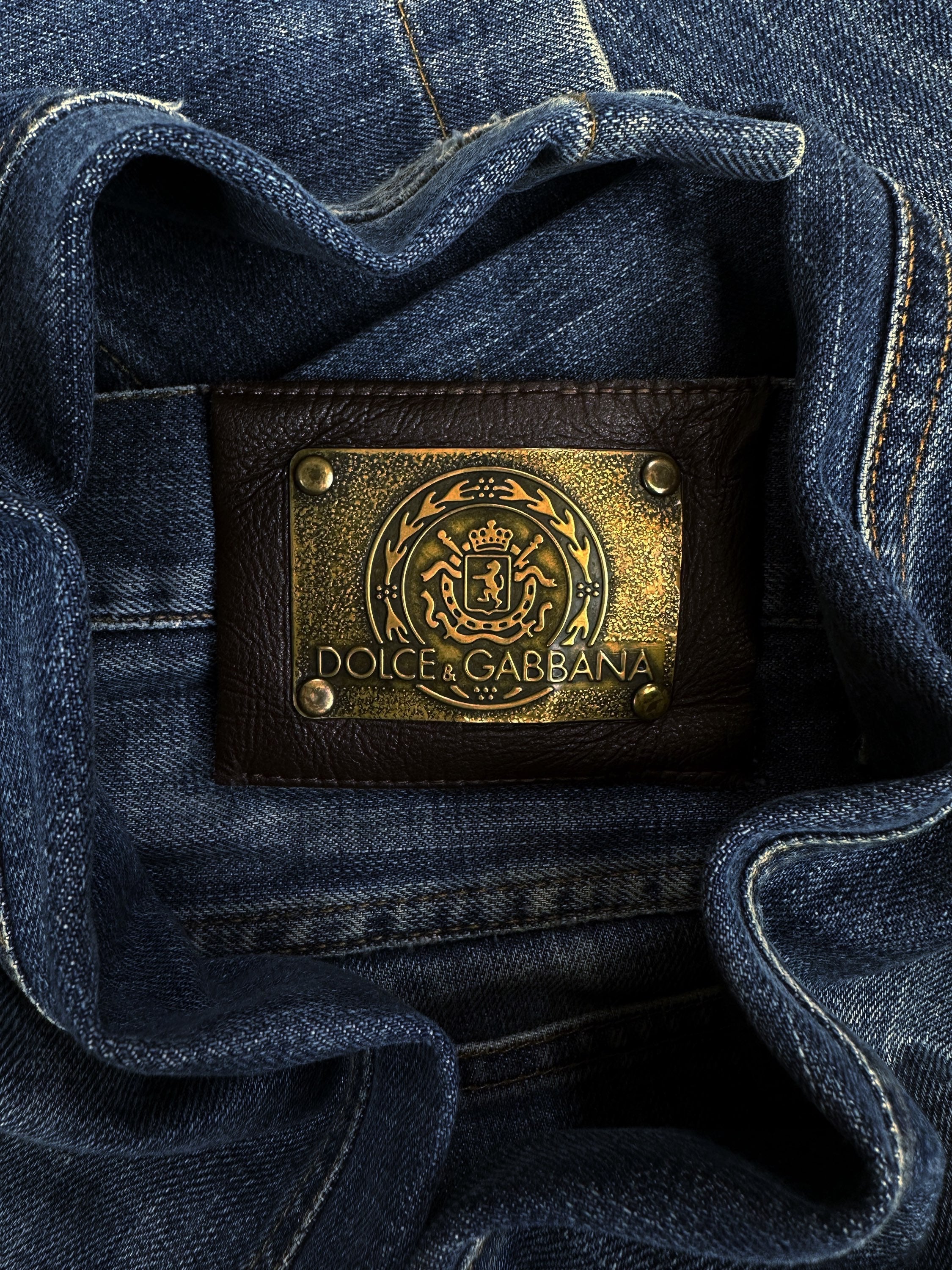 00s Dolce & Gabbana Blue Washed Wide Cut Denim
