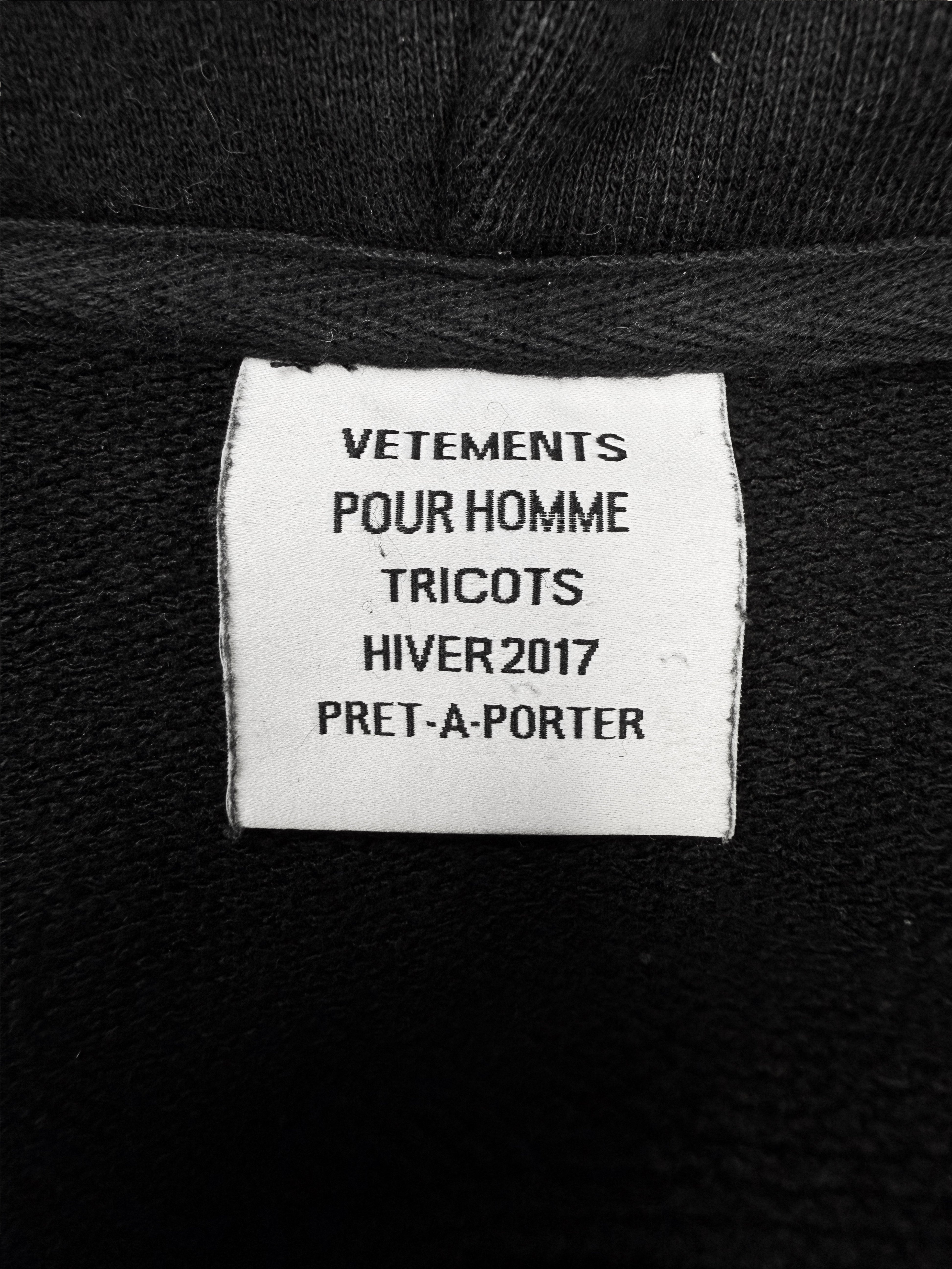 AW17 Vetements Homme ‘Total Fucking Darkness’ Pentagram Hoodie