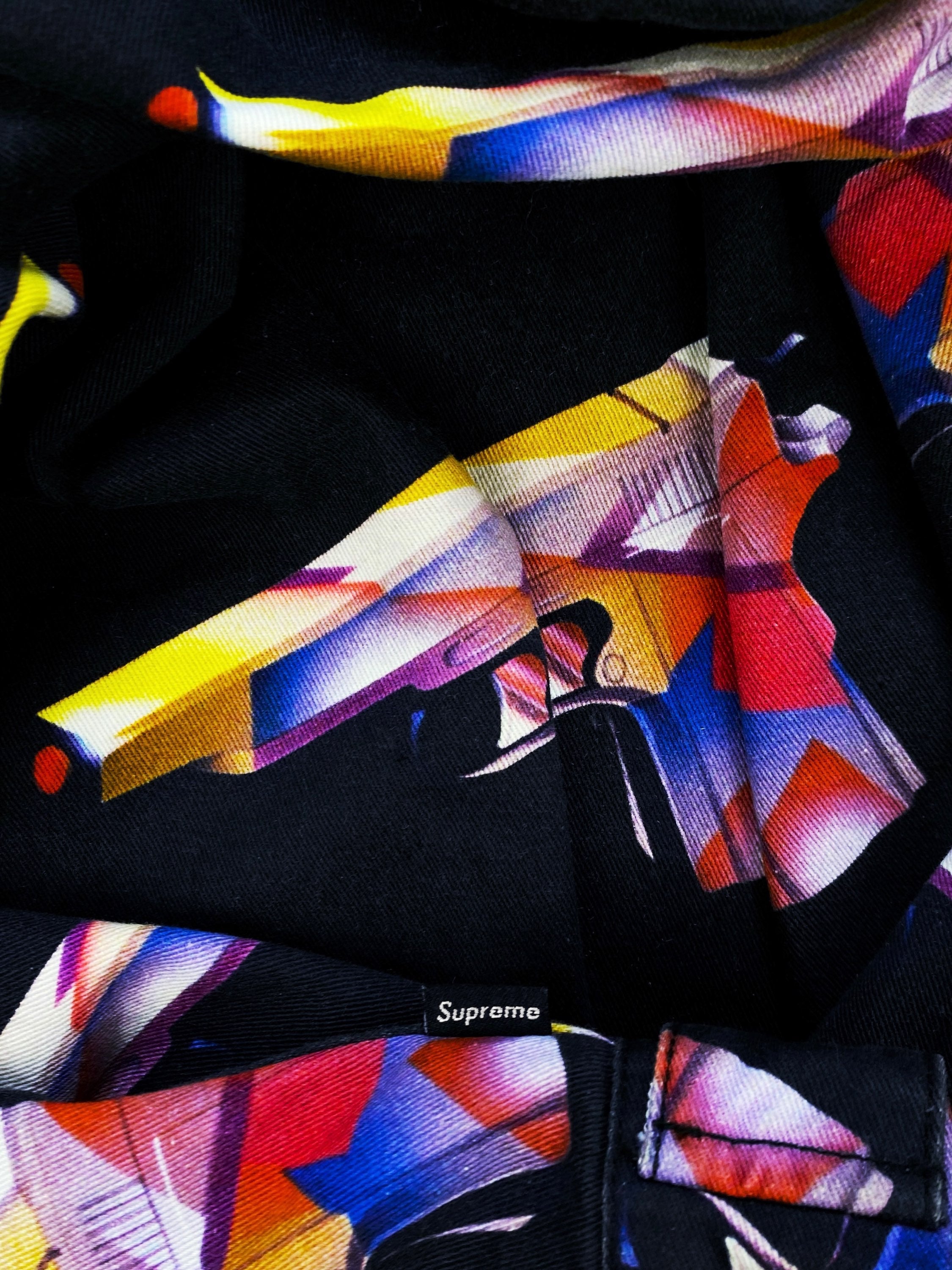 SS16 SUPREME X ALESSANDRA MENDINI 3D GUN PRINT WORK JACKET