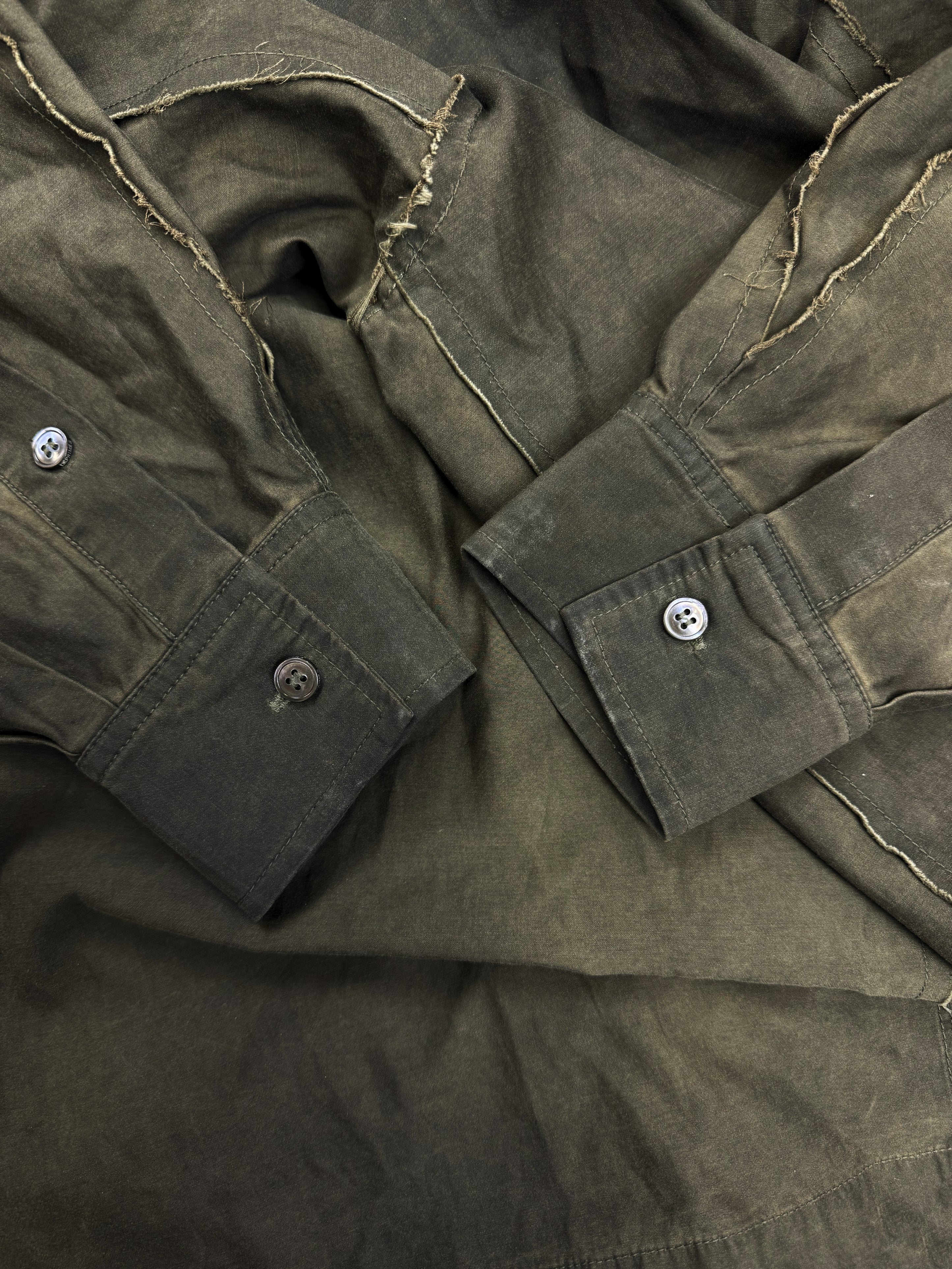 AW23 Enfants Riches Deprimes Appliqué Reconstructed Button Up Shirt