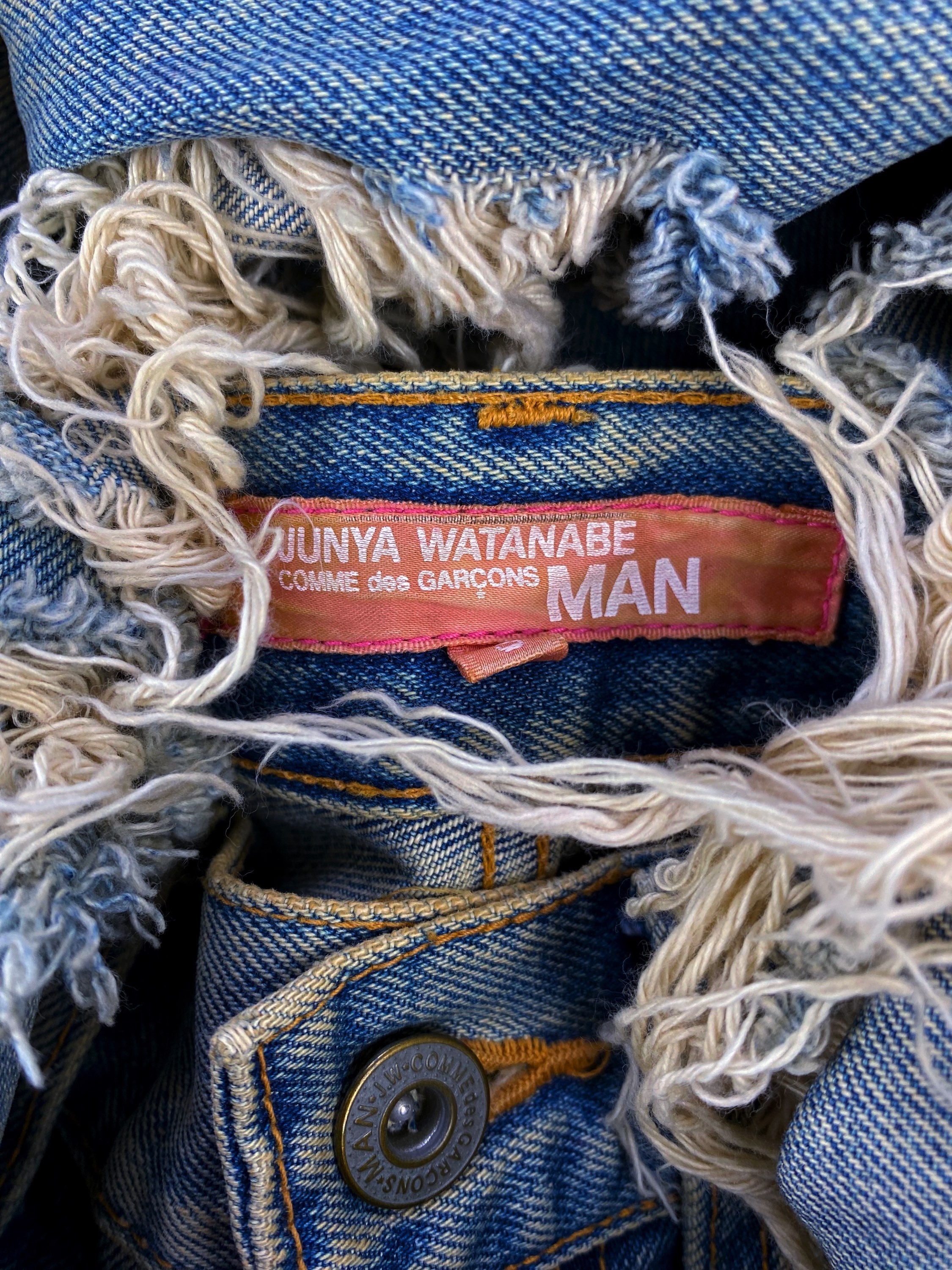 AW03 Junya Watanabe ‘Crash’ Distressed Light Wash Denim