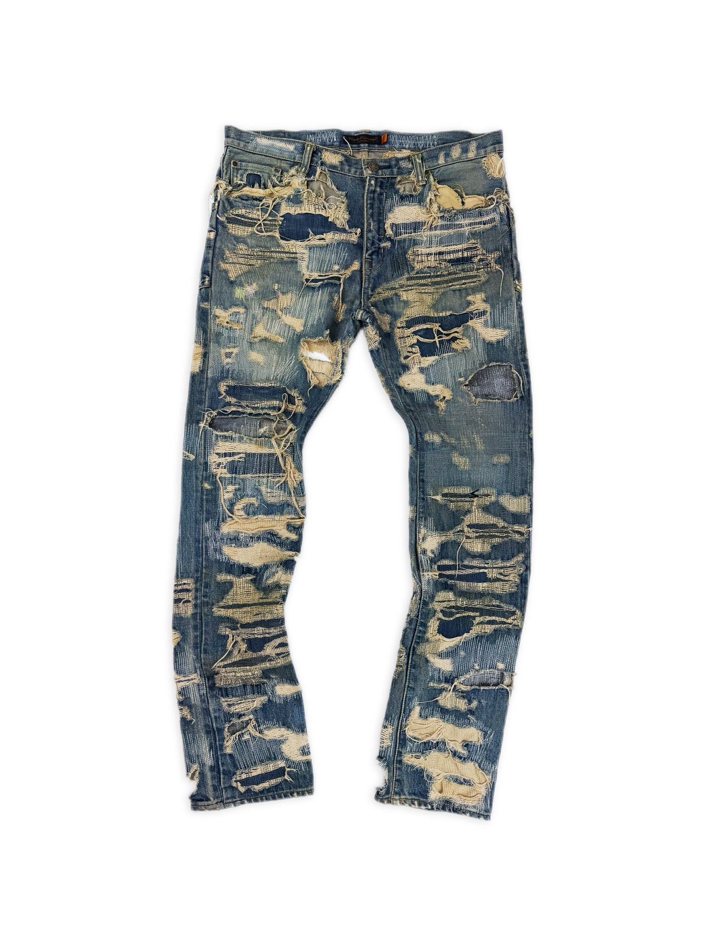 AW05 Undercover 85 ‘Arts & Crafts’ Blue Unaltered Denim Jeans
