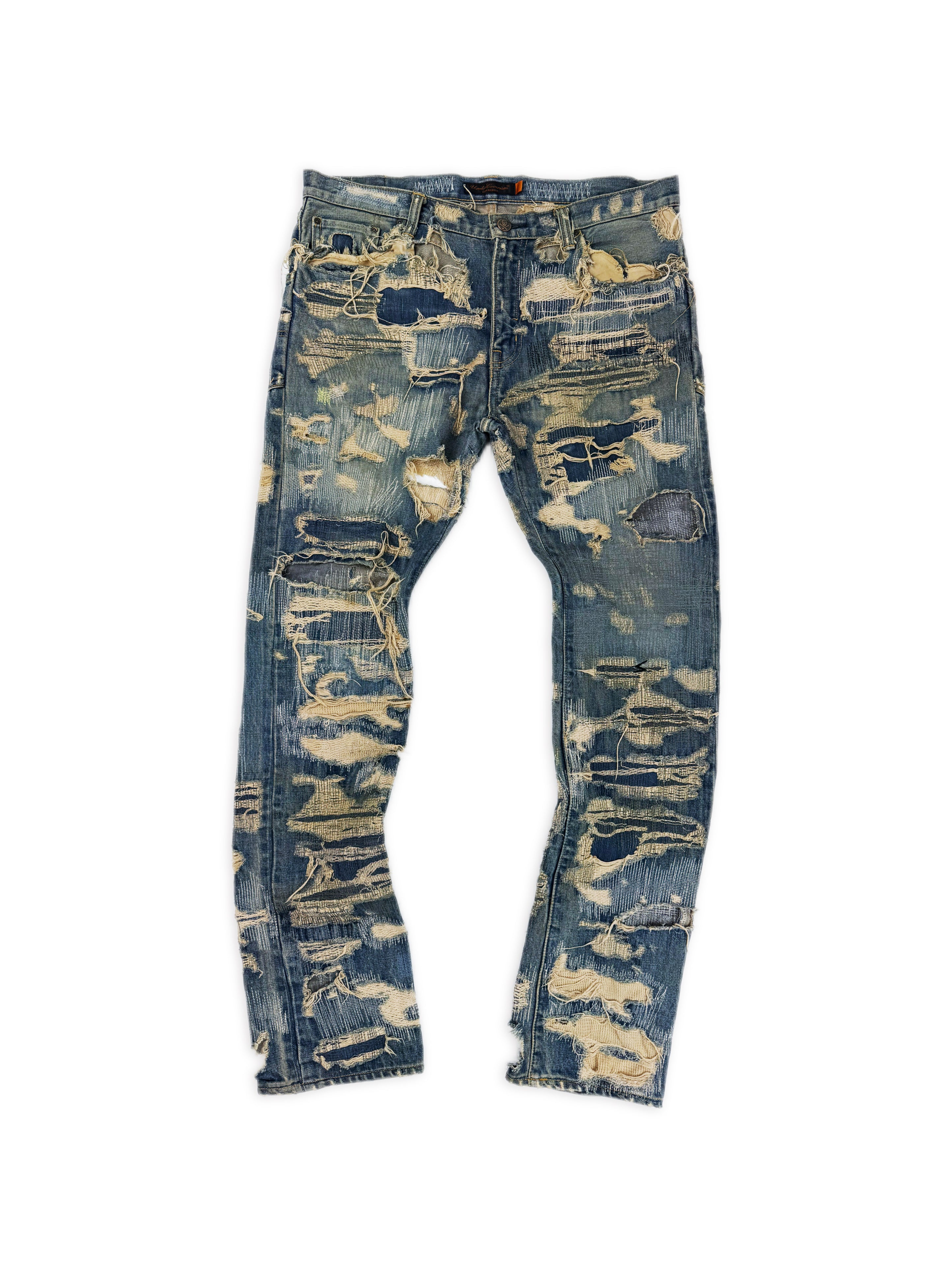 AW05 Undercover 85 ‘Arts & Crafts’ Blue Unaltered Denim Jeans
