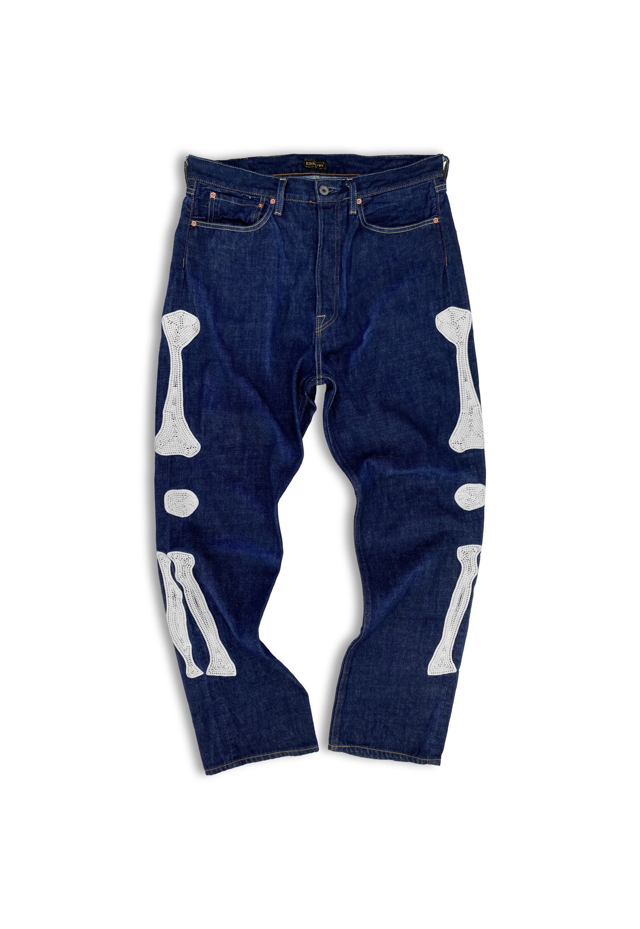 SS23 Kapital ‘Bone’ 12.5oz Embroidered Indigo Wash Denim