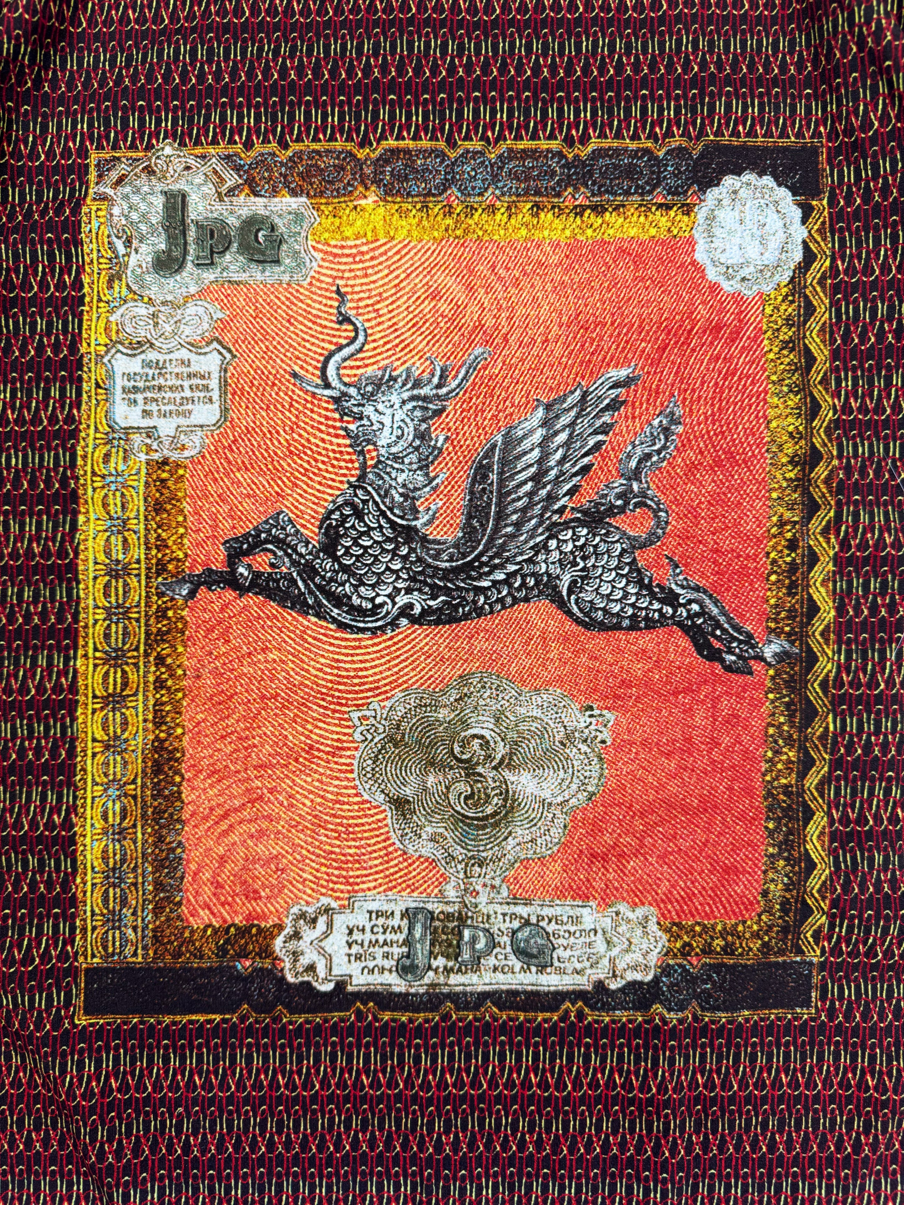 90s Jean Paul Gaultier ‘Griffen’ Box Graphic Long Sleeve
