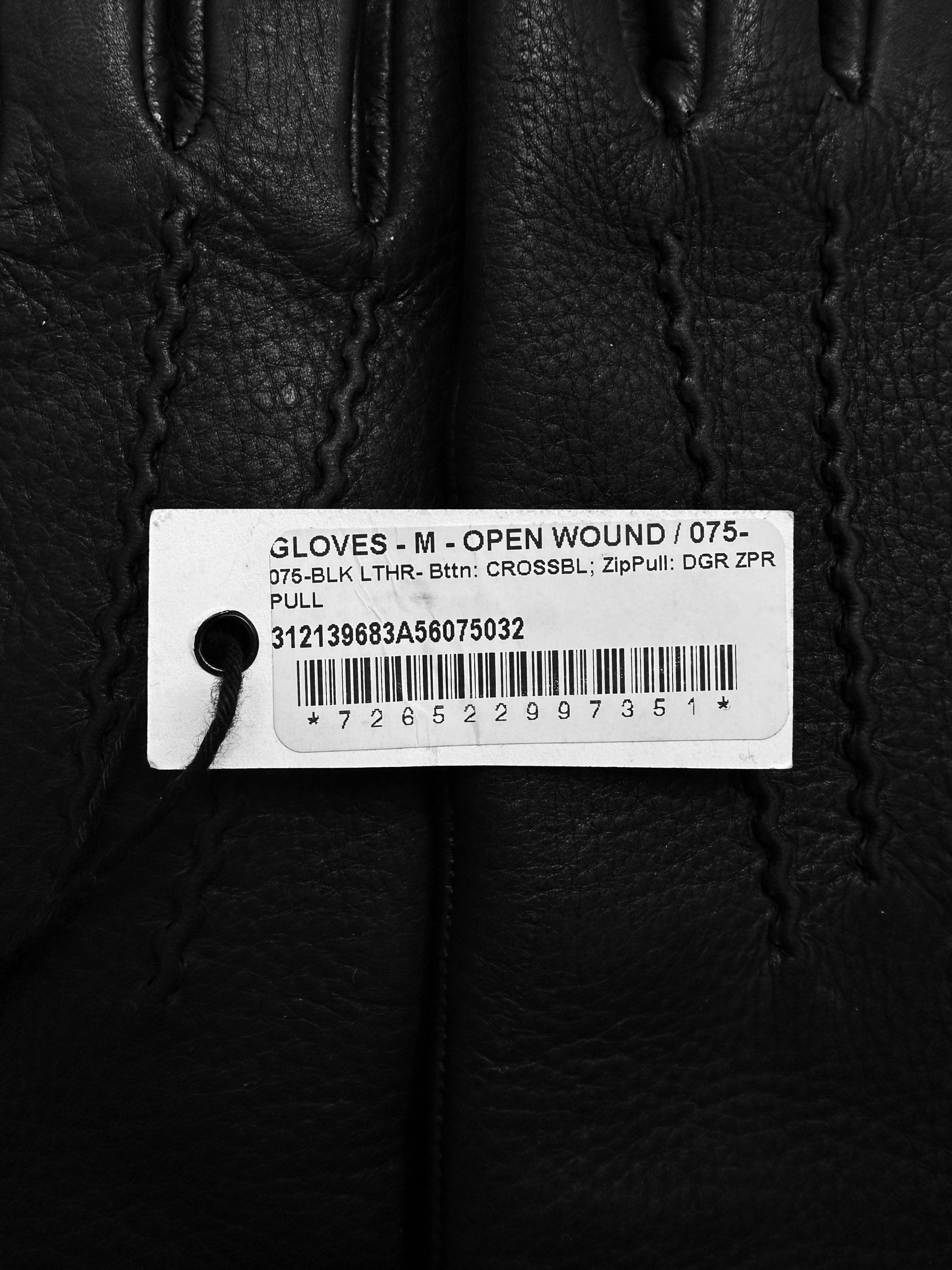 Chrome Hearts ‘Open Wound’ Dagger Cashmere Lined Leather Gloves