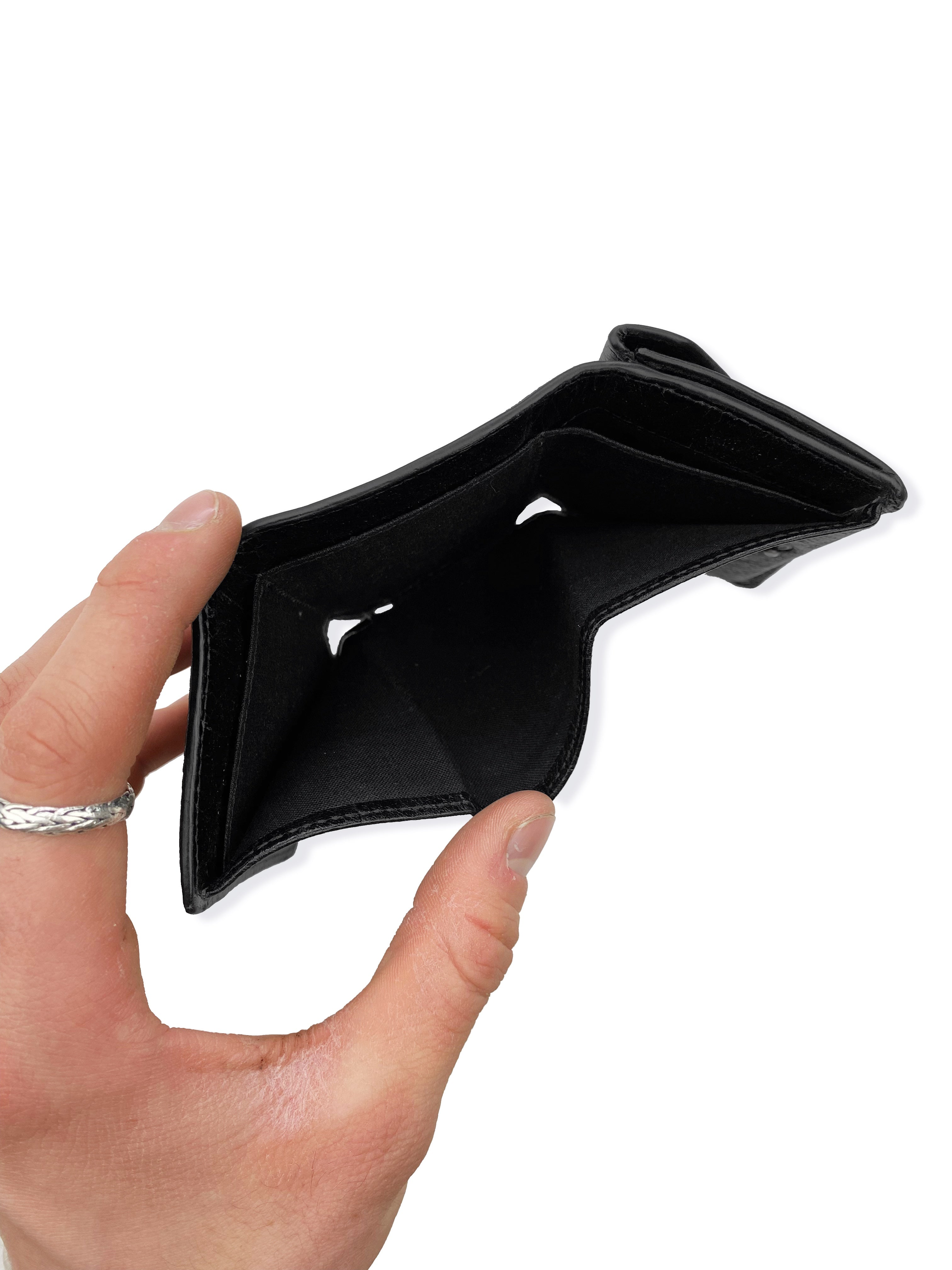 2017 Balenciaga “Graffiti” Papier Leather Mini Wallet