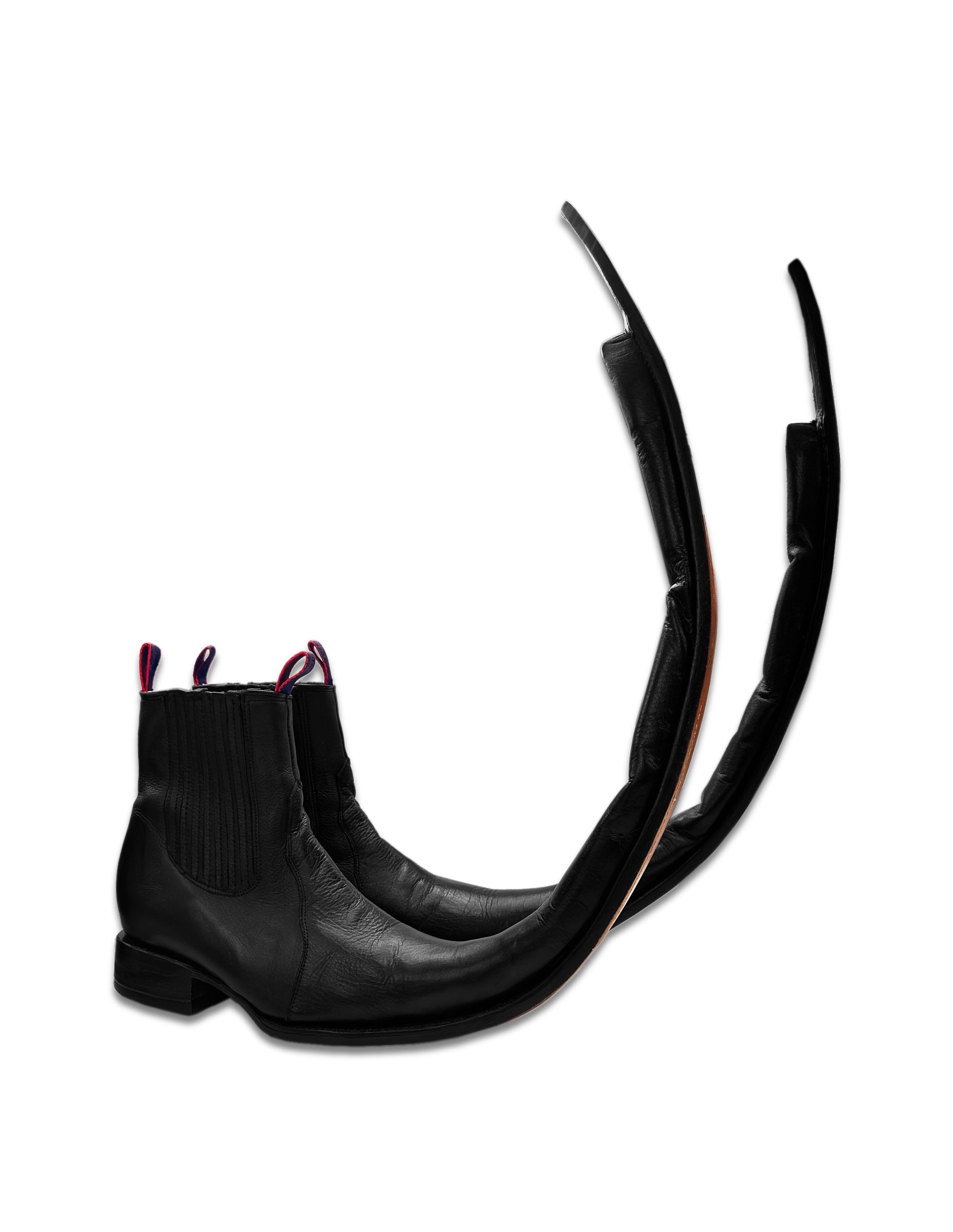 SS15 Comme des Garçons ‘Jugo’ Black Leather Pointed Boots