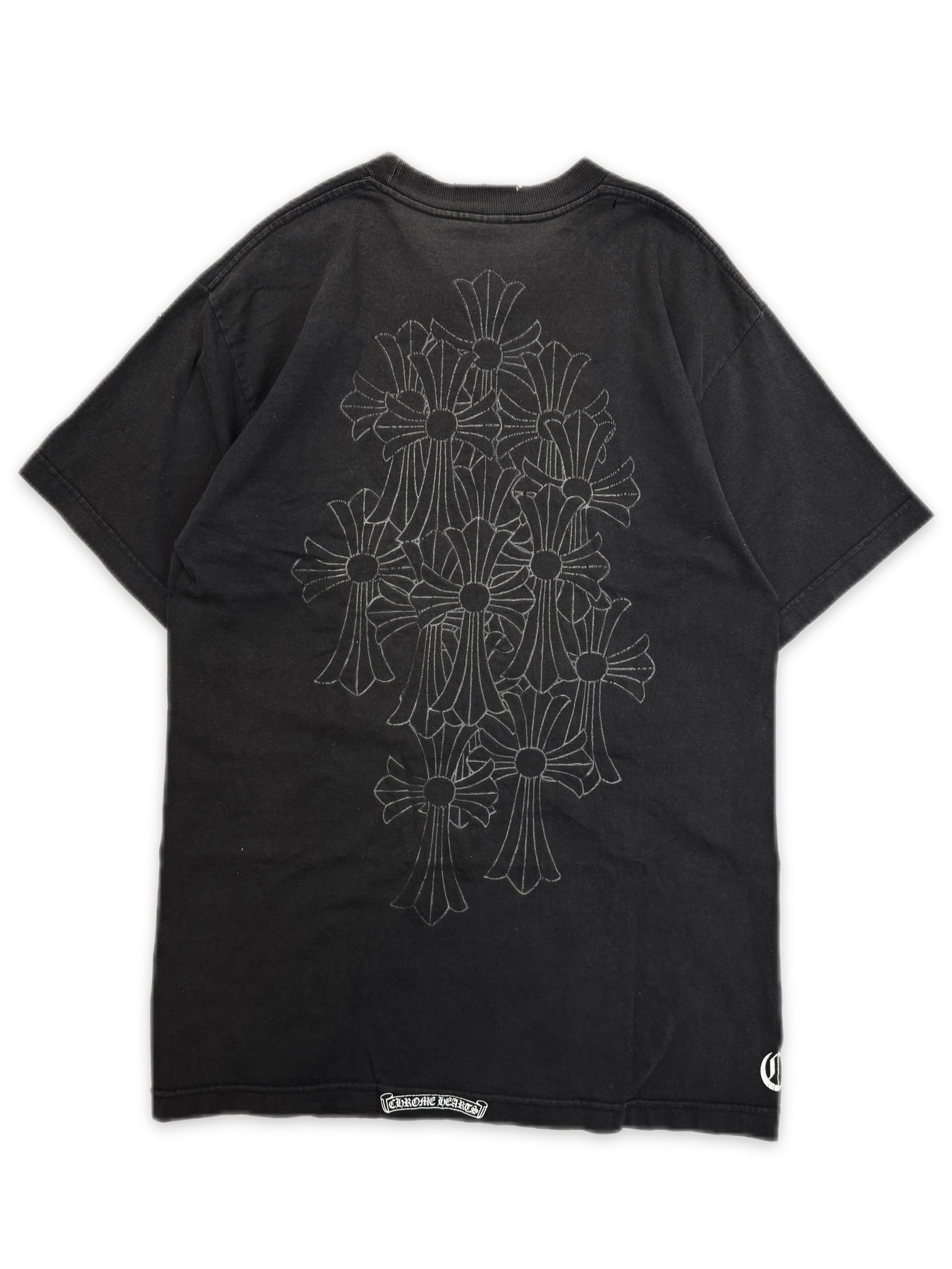 Chrome Hearts Cemetery Cross Dagger Faded Vintage T-Shirt