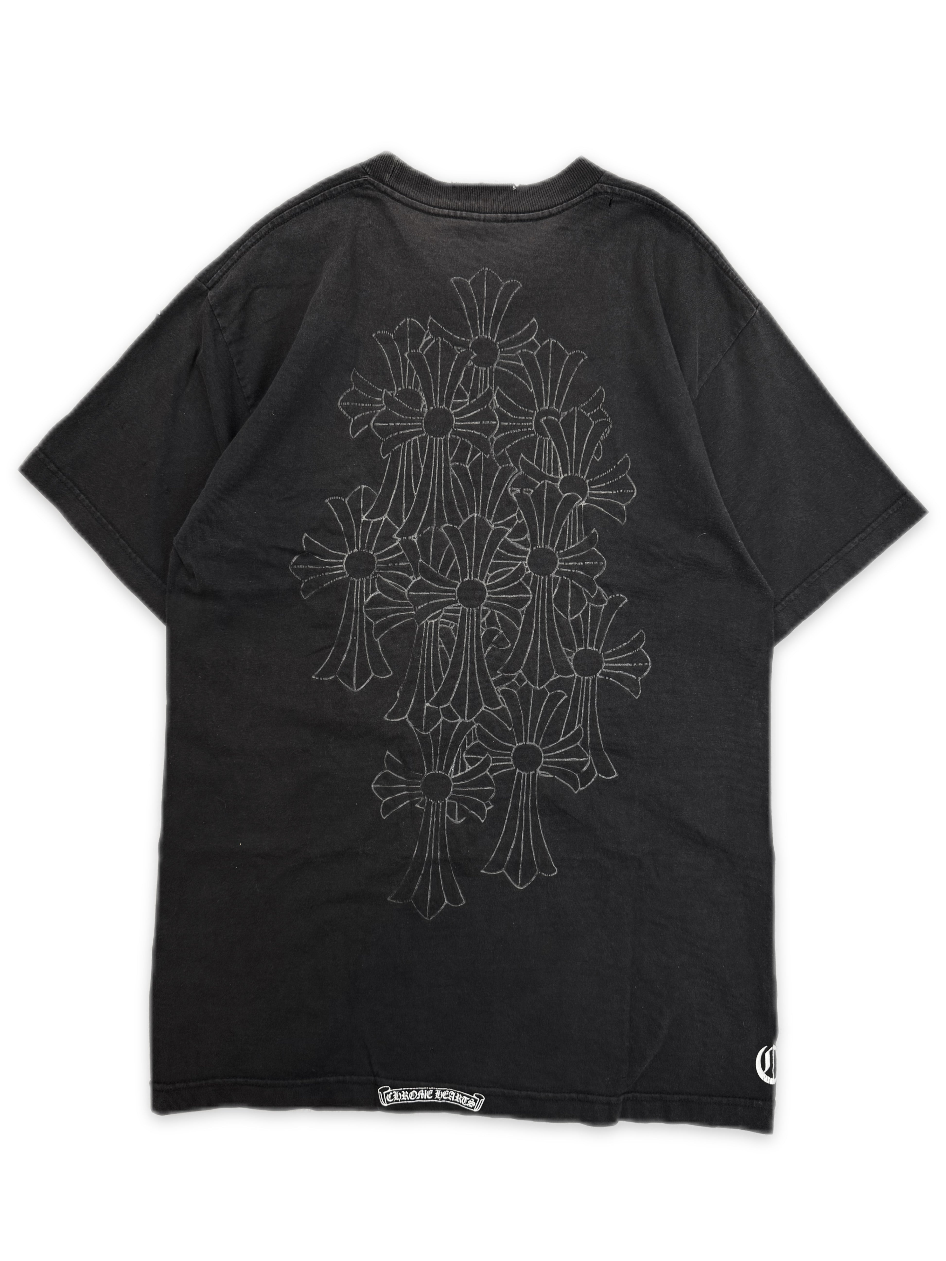 Chrome Hearts Cemetery Cross Dagger Faded Vintage T-Shirt