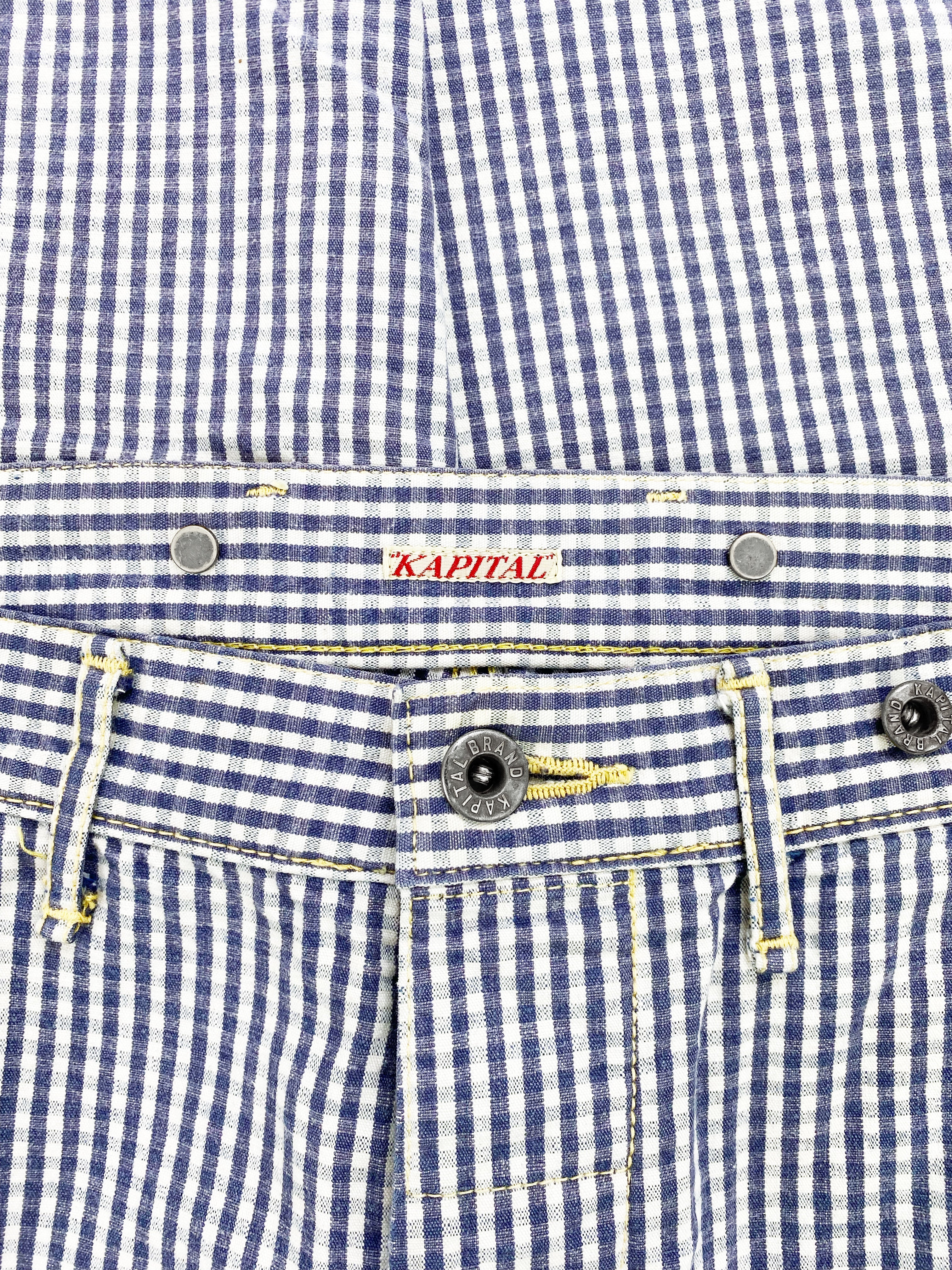 Kapital Carpenter Double Knee Checkered Back Buckle Pants