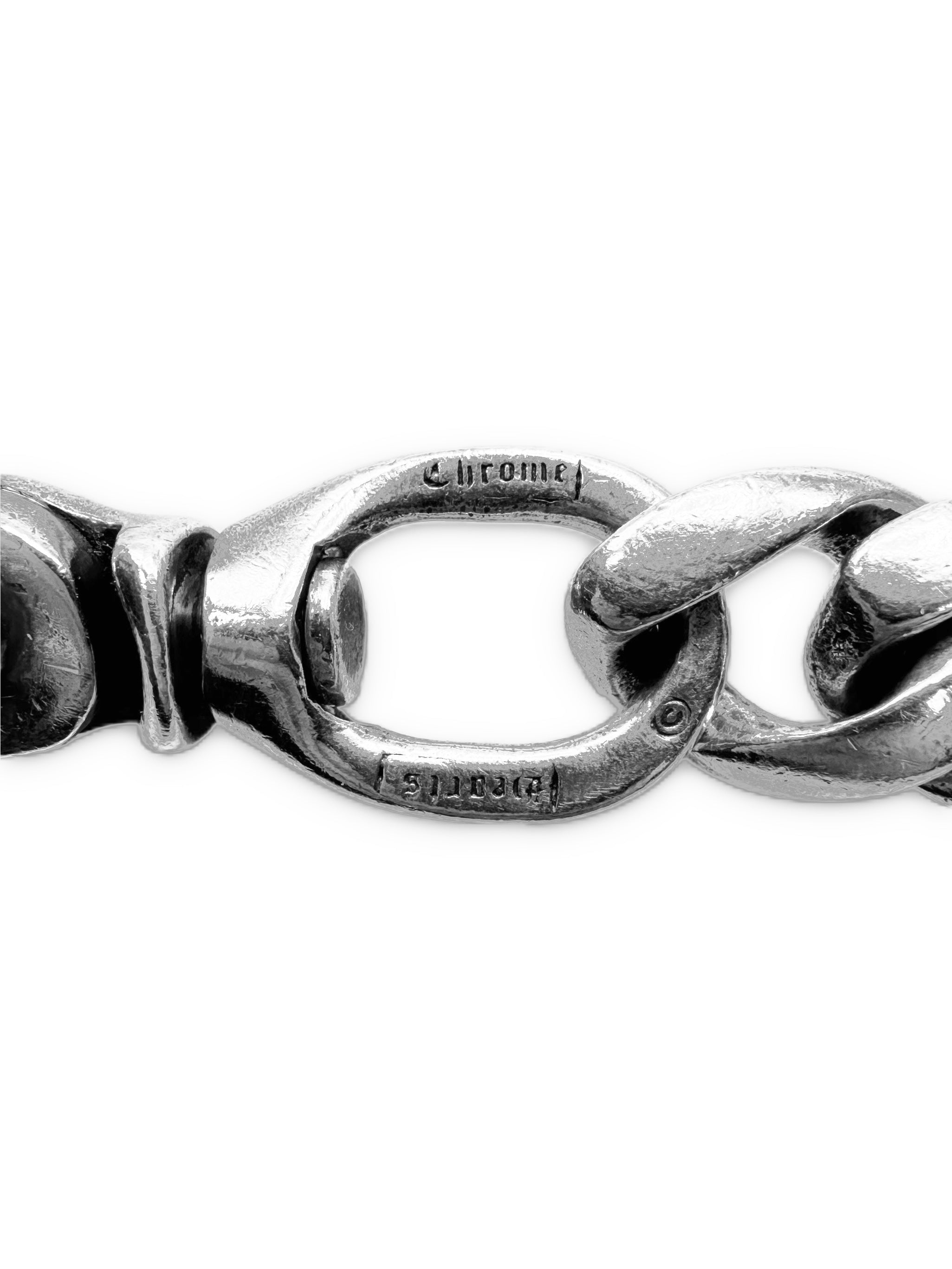 Chrome Hearts 15.5 in Double Lobster Clasp Cuban Link Wallet Chain.