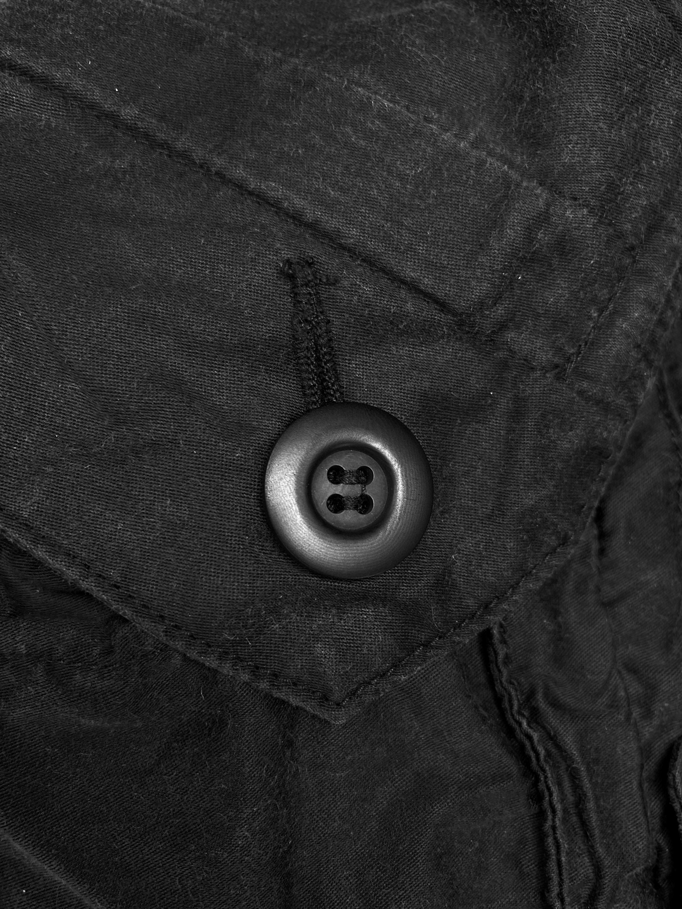 SS10 Julius Black Oversized Gas Mask Cargo Pants