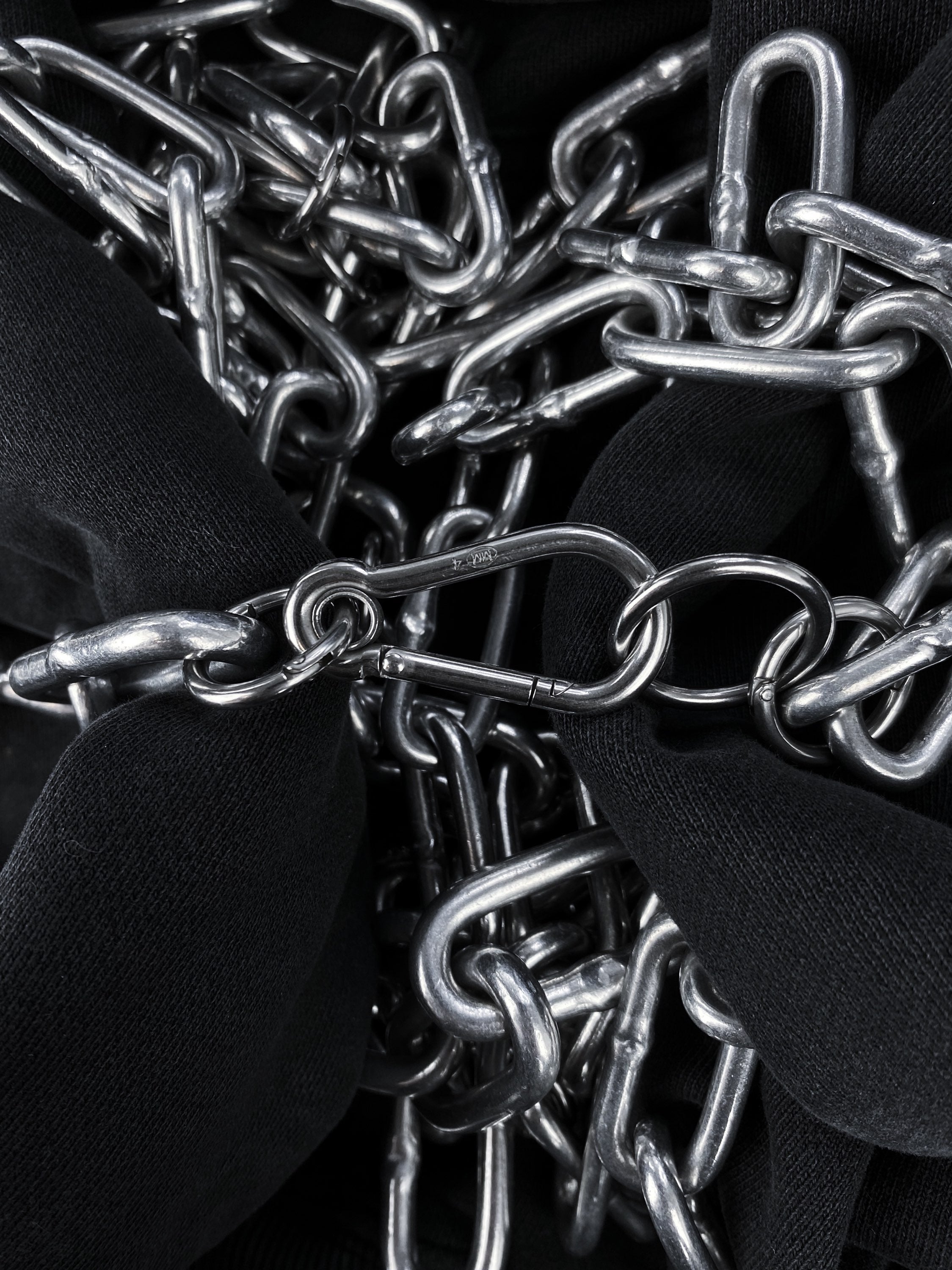 AW19 Comme des Garçons Silver Chain Chest Rig Harness
