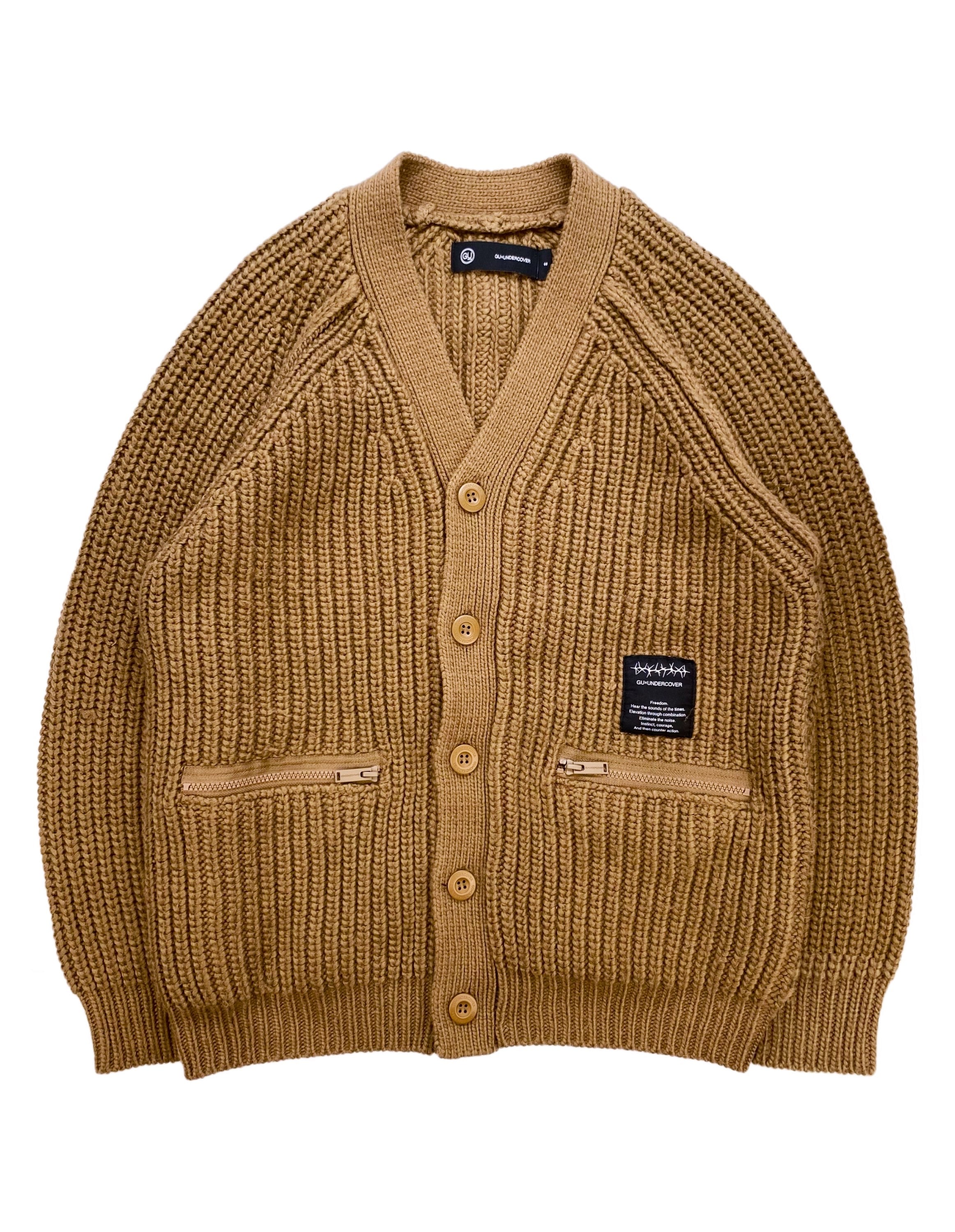 Undercover Tan Heavy Weight Cable Knit Cardigan