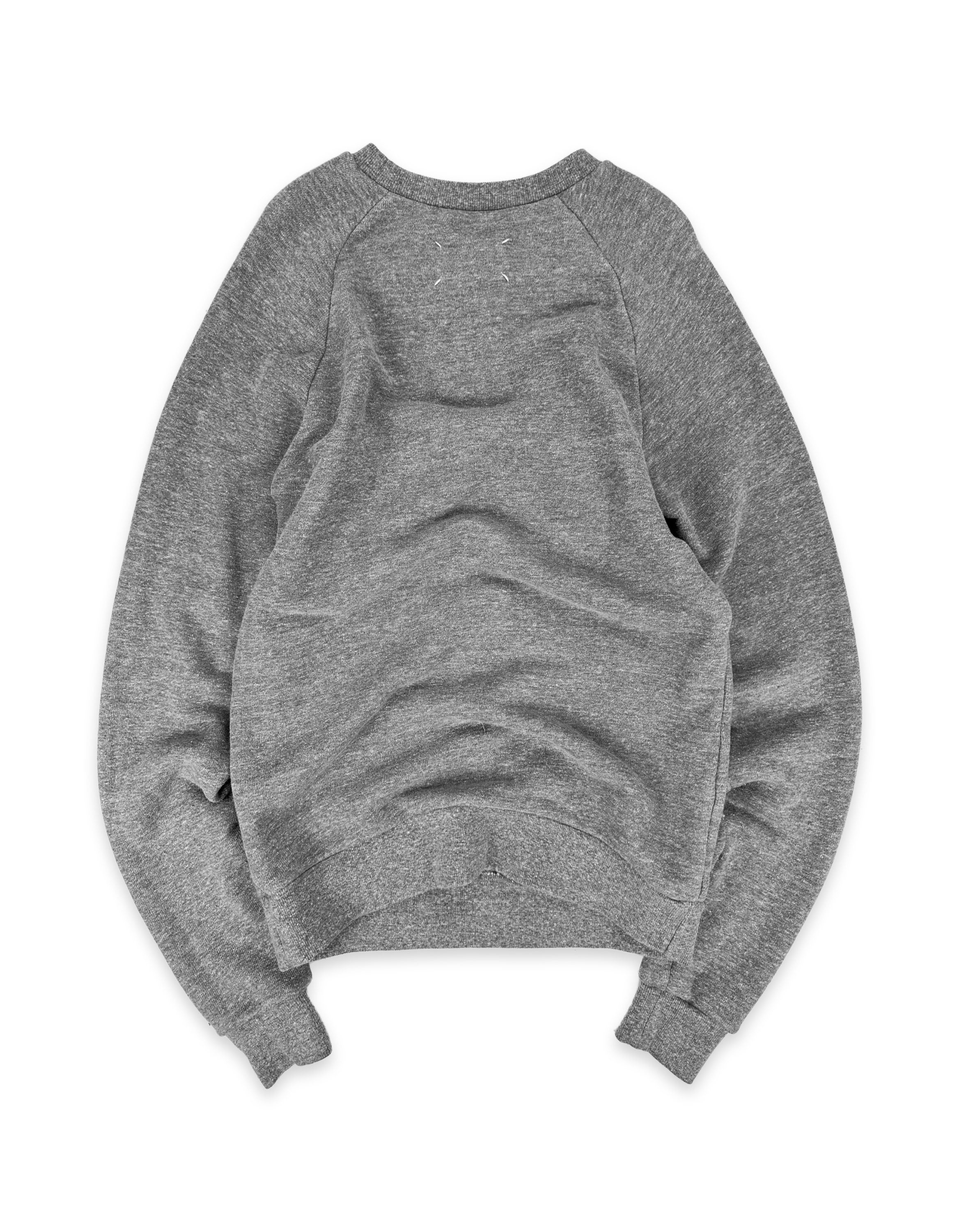 AW18 Maison Margiela Cutout ‘Nipple’ Heather Grey Crewneck