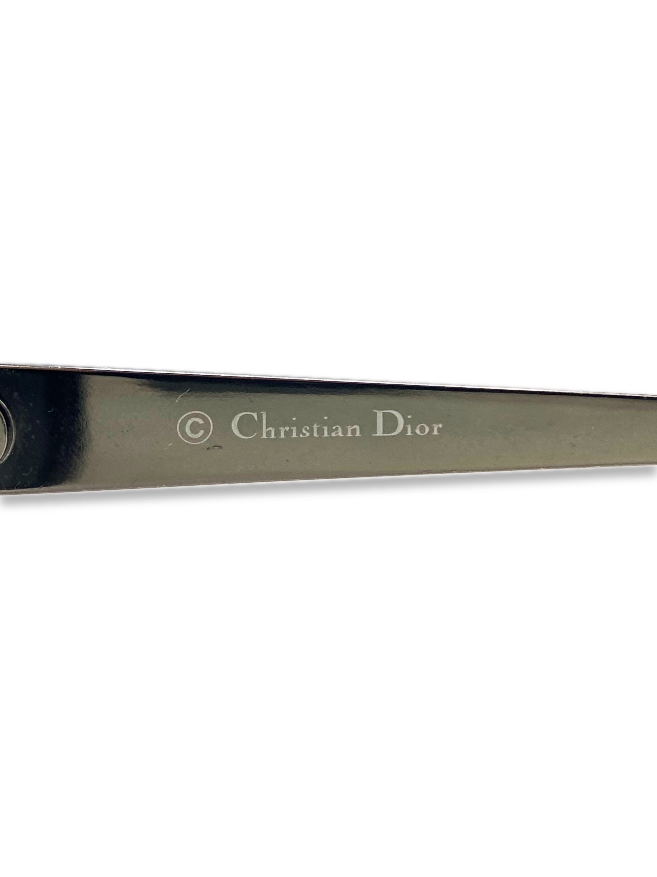 Dior Boxy Frame Etched Logo Ombré Blue Tint Sunglasses