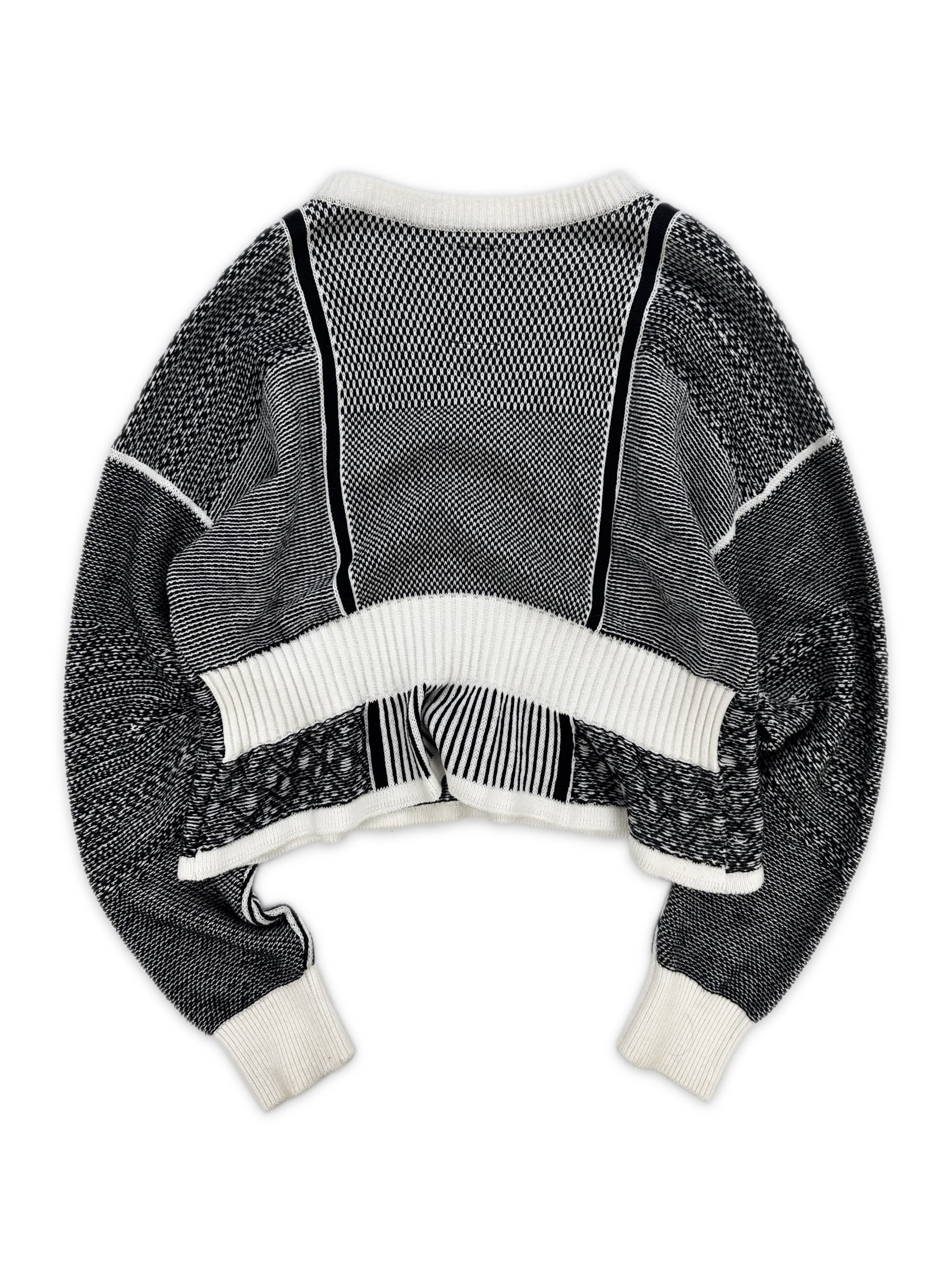 Mihara Yasuhiro Cropped Reworked Knitted Sweater
