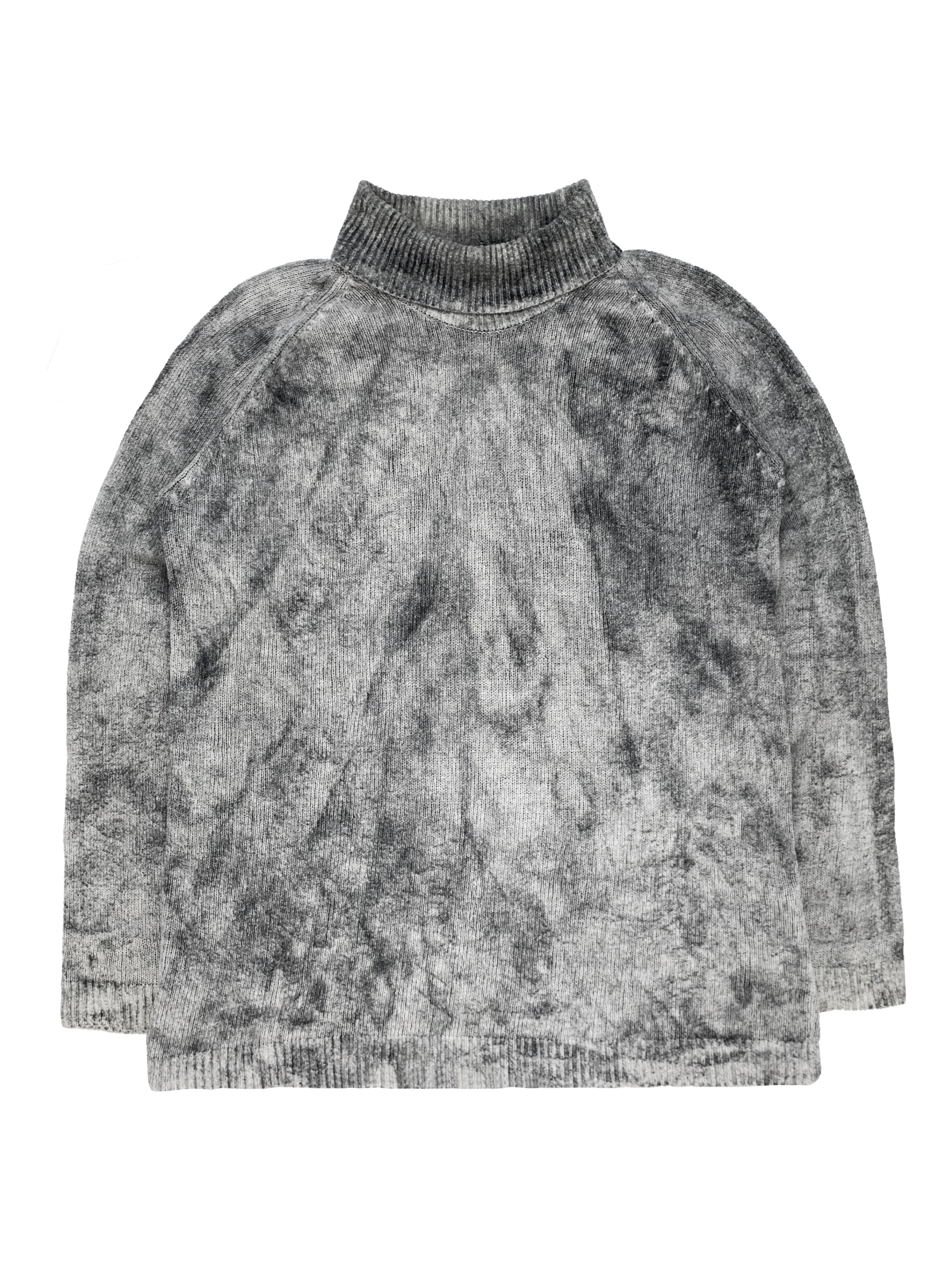 Issey Miyake Abstract Pattern Raglan Knitted Turtleneck