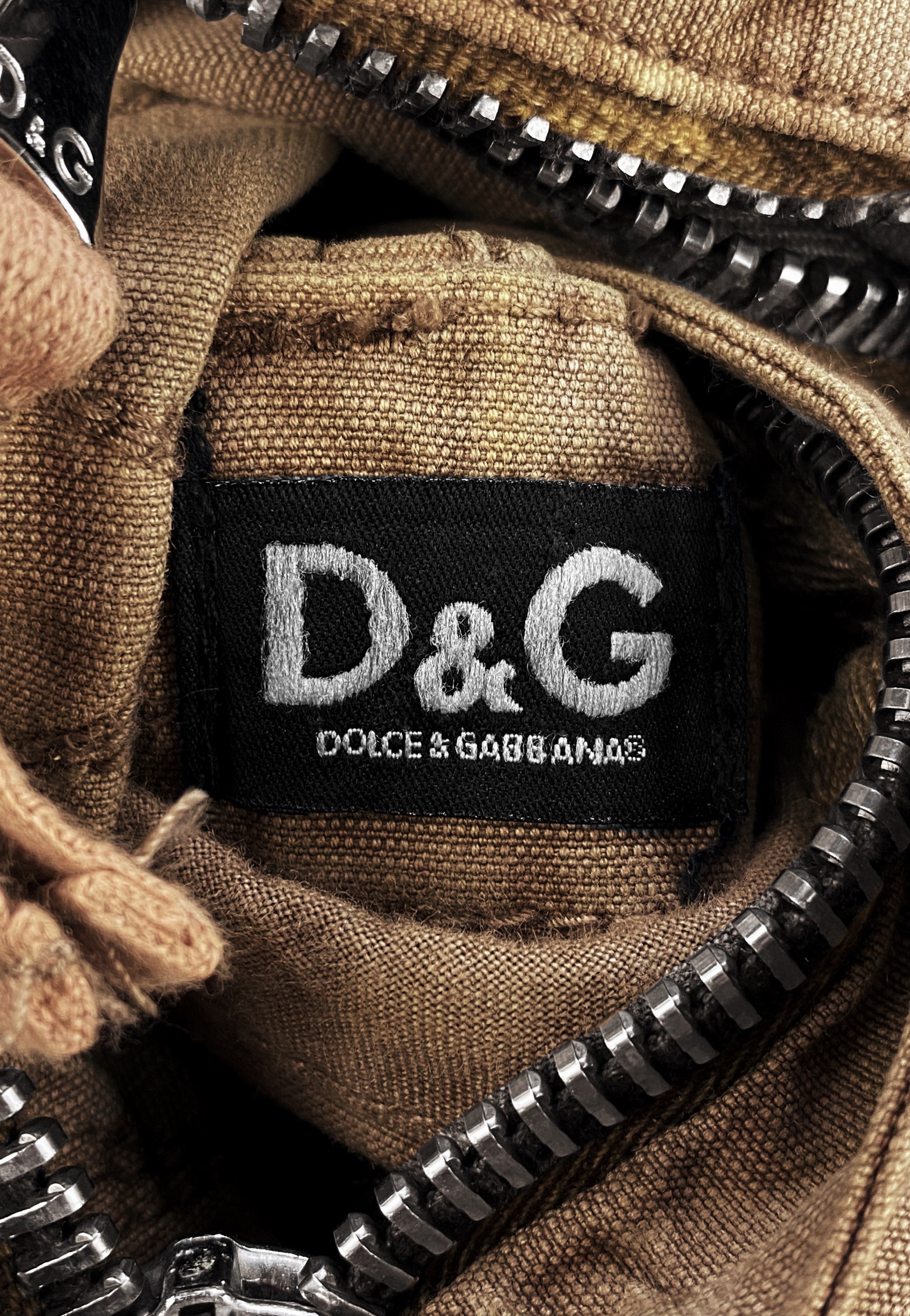 AW05 Dolce &amp; Gabbana Tan 3D Multi Pocket Reinforced Cargo Pants