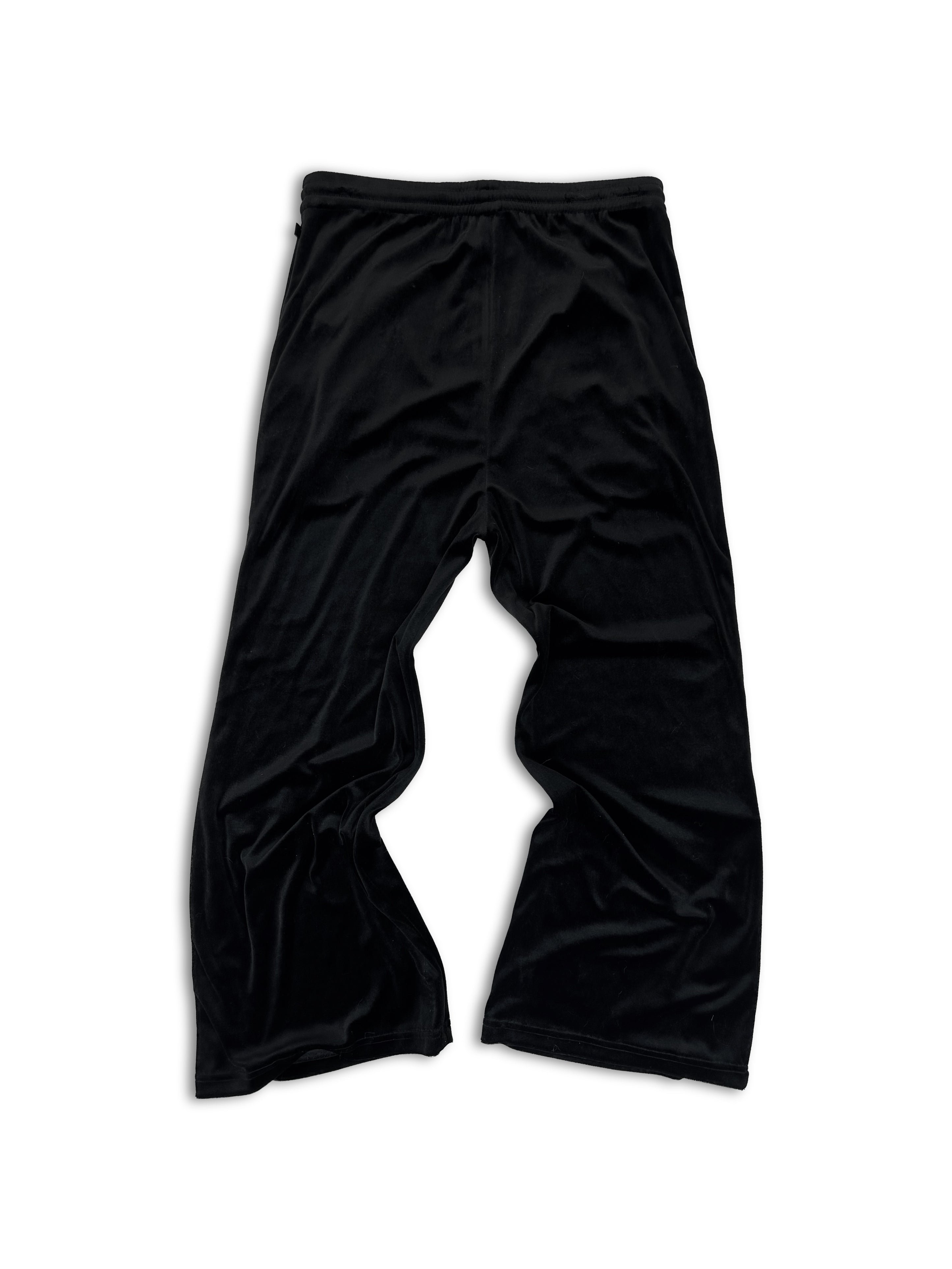 AW22 Balenciaga Velour Flared Black Light Weight Pants