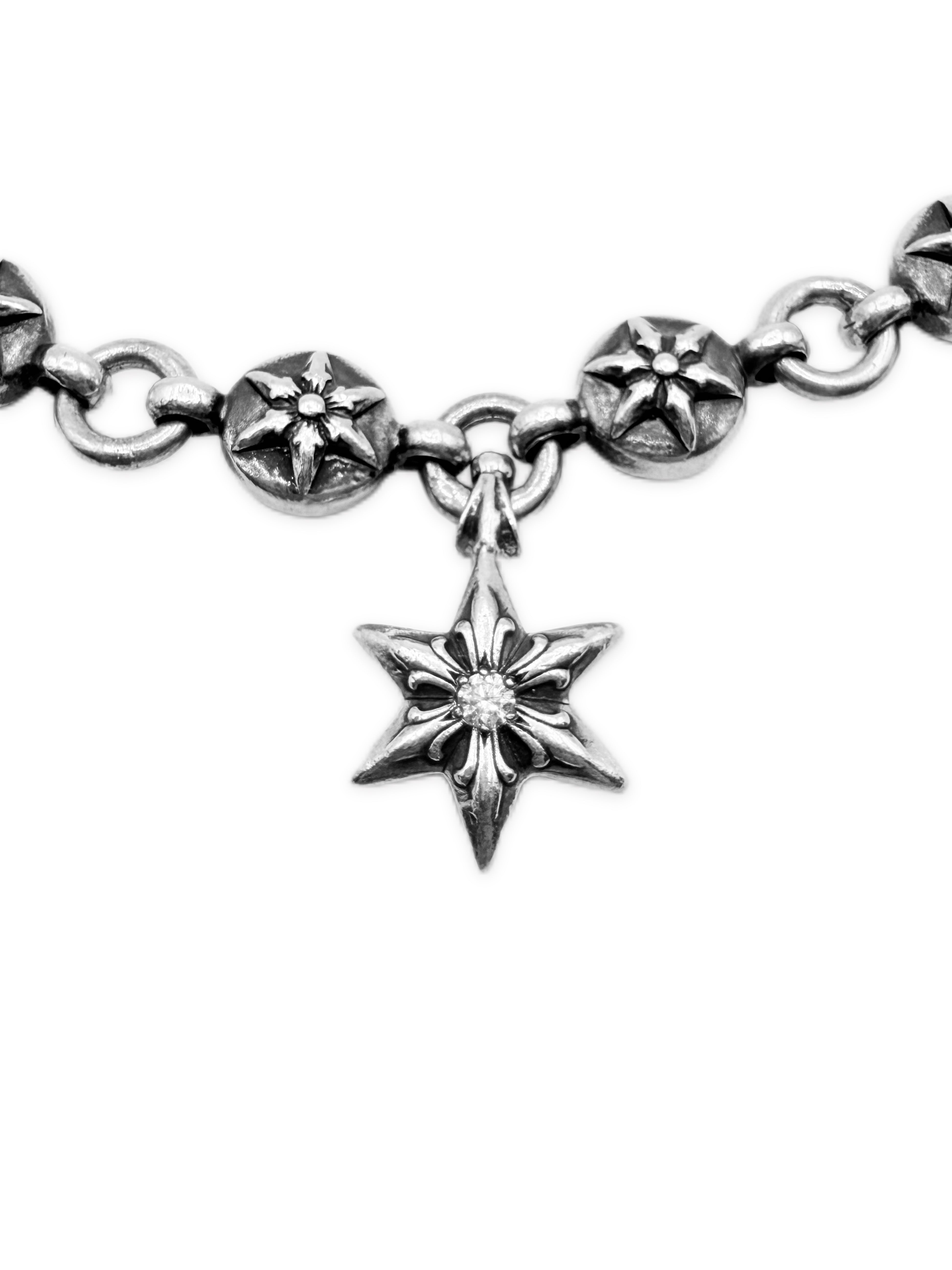 Chrome Hearts Factory Diamond Set 28 in Star Double Lobster Wallet Chain