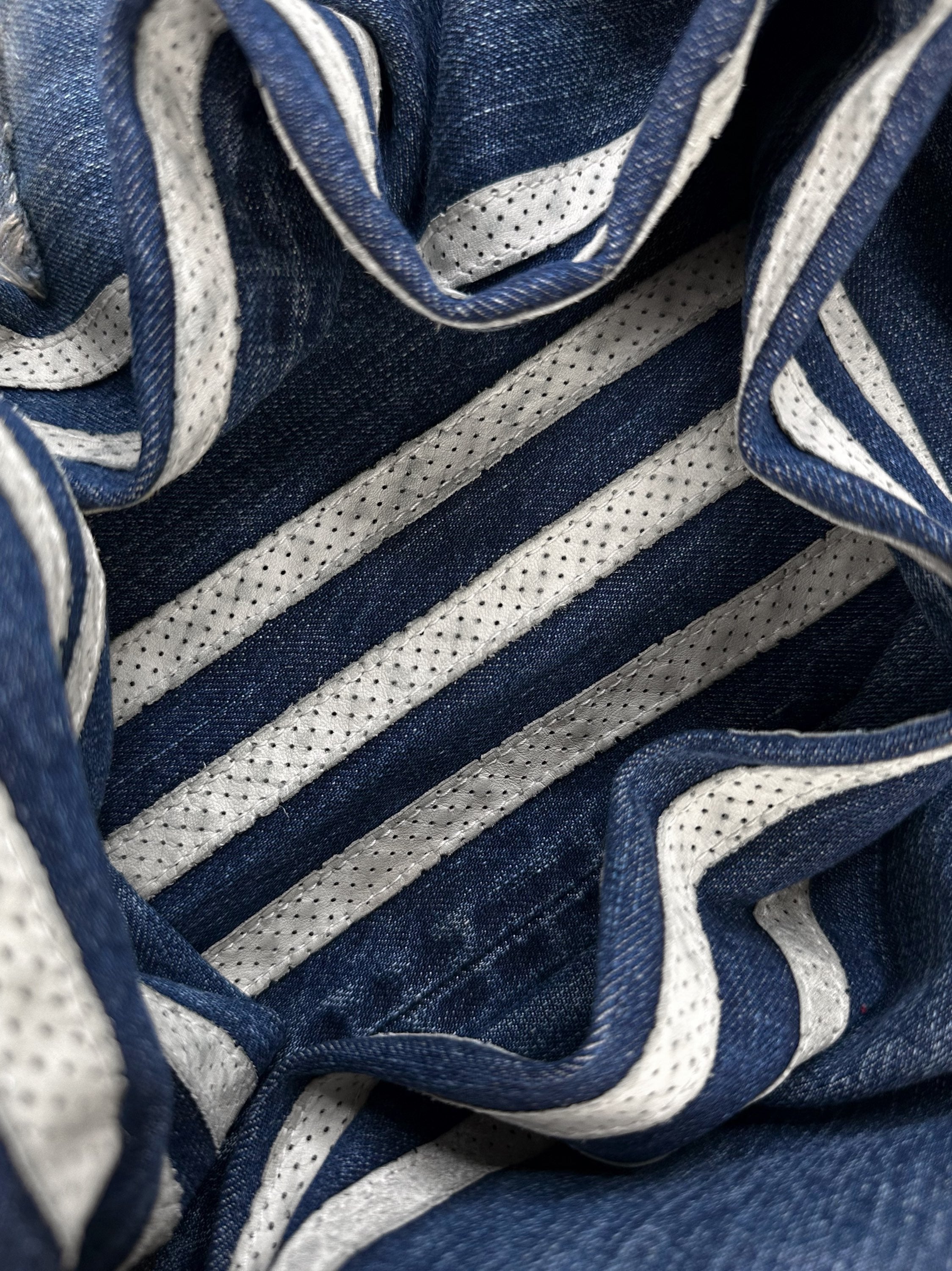 SS04 Yohji Yamamoto Y-3 X Adidas 65/100 ‘Three Stripe’ Spotted Horse Denim