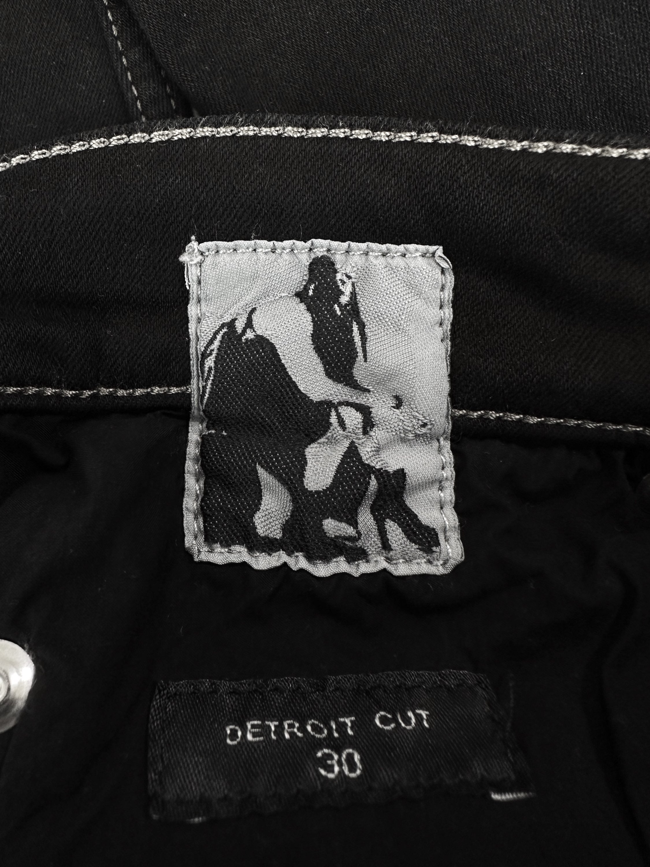 Rick Owens DRKSHDW Black ‘Detroit’ Cut Waxed Denim