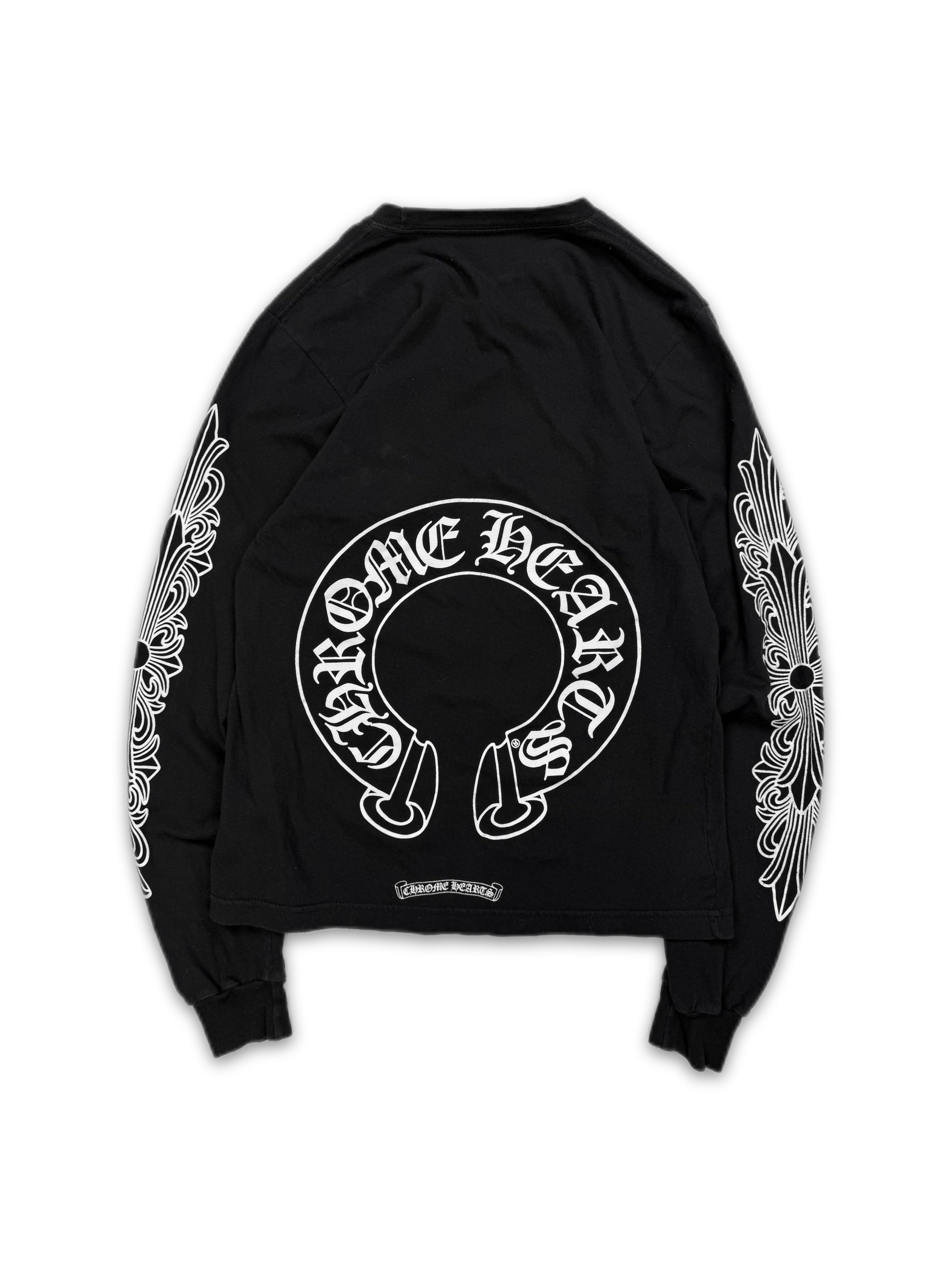 Chrome Hearts Red Triple Cross Patch Fleur Sleeve Long Sleeve