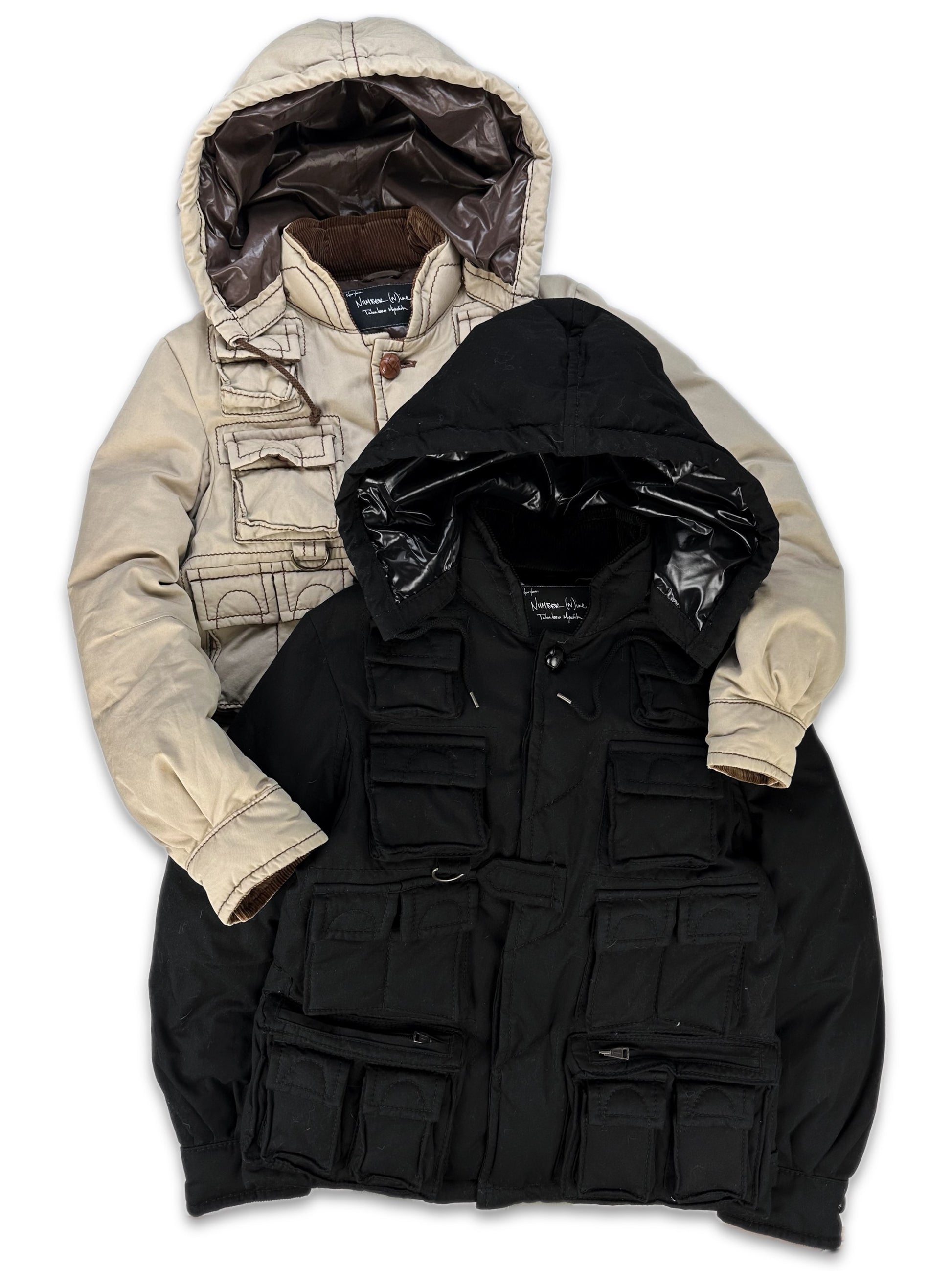 AW08 Number (N)ine ‘Multi Pocket’ My Private Portland Black Cargo Jacket