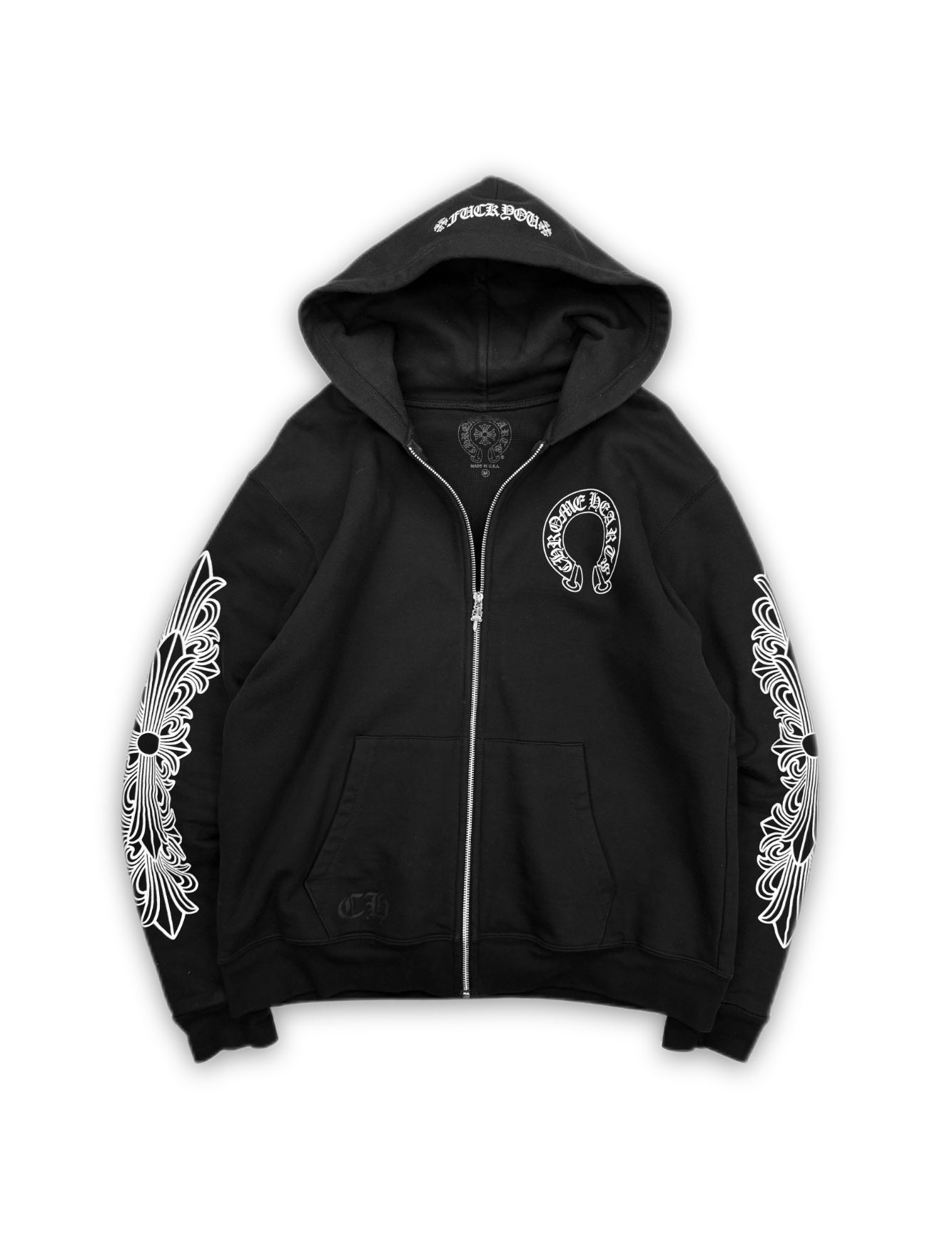 Chrome Hearts ‘Fuck You’ Thermal Lined Dagger Zip-up Hoodie