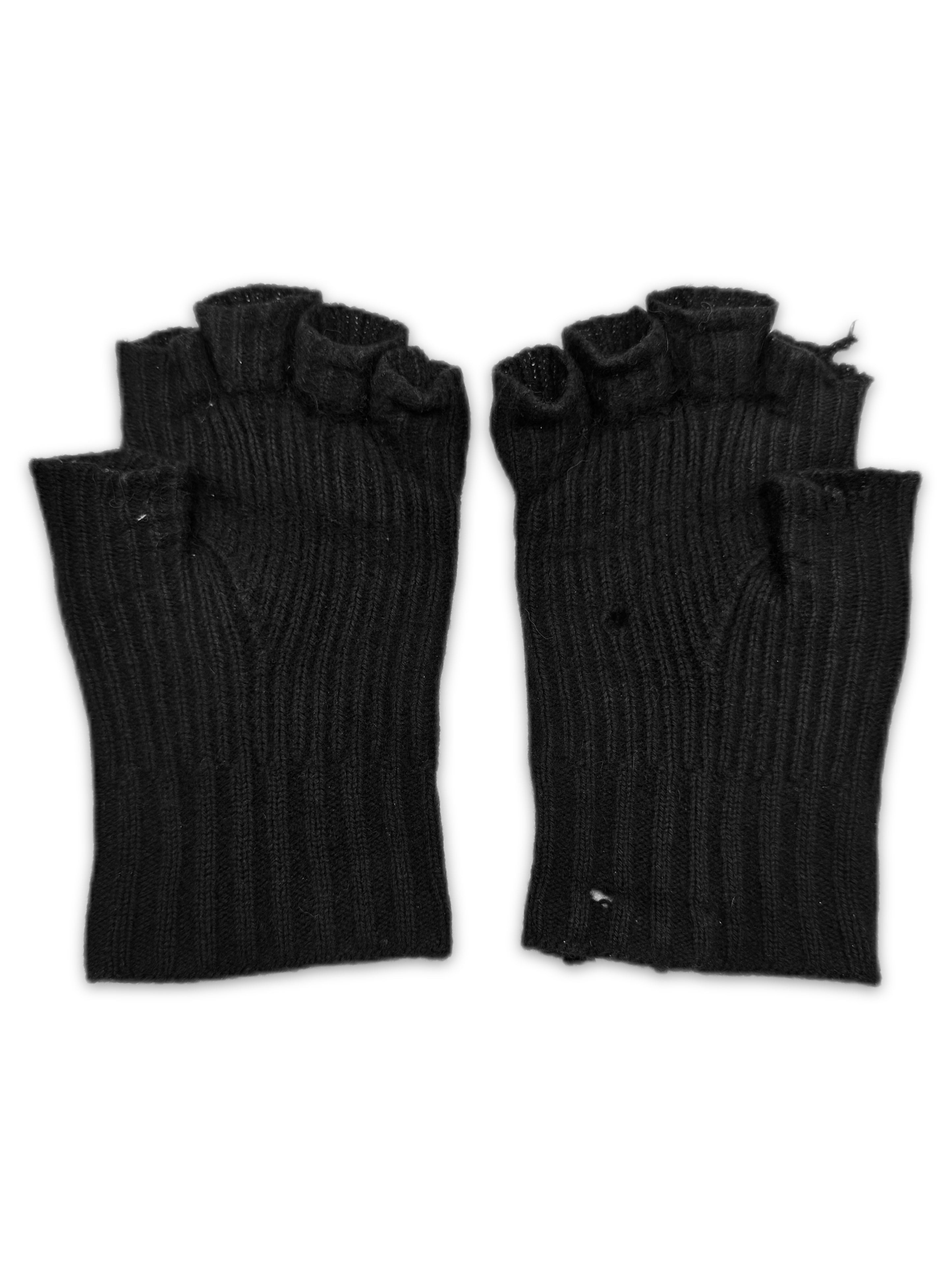 Chrome Hearts Leather Plus Patch Sticky Fingerless Gloves