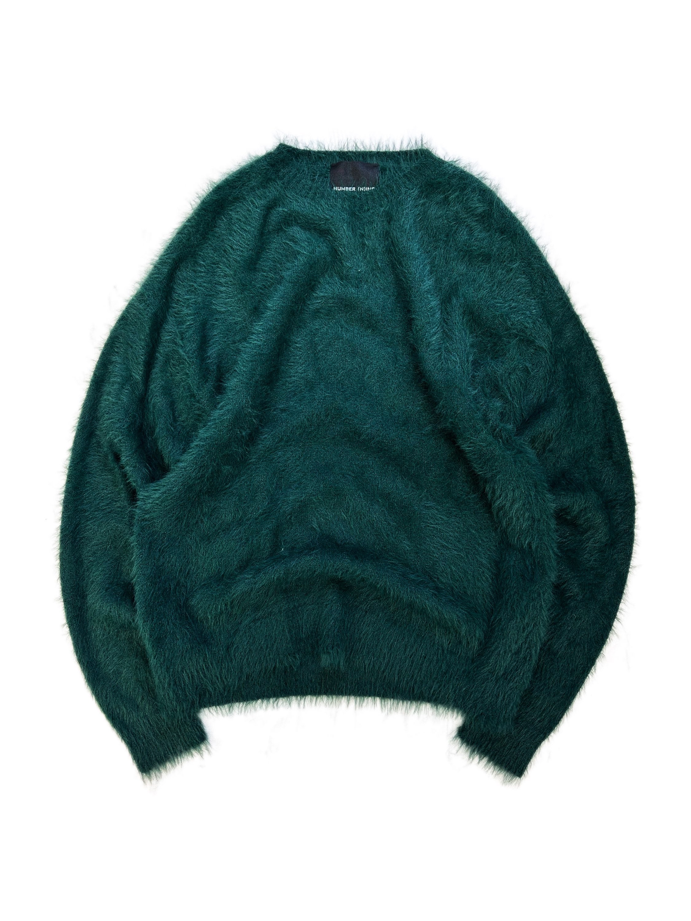Number (N)ine ‘Shag’ Teal Heavy Weight Knit Sweater