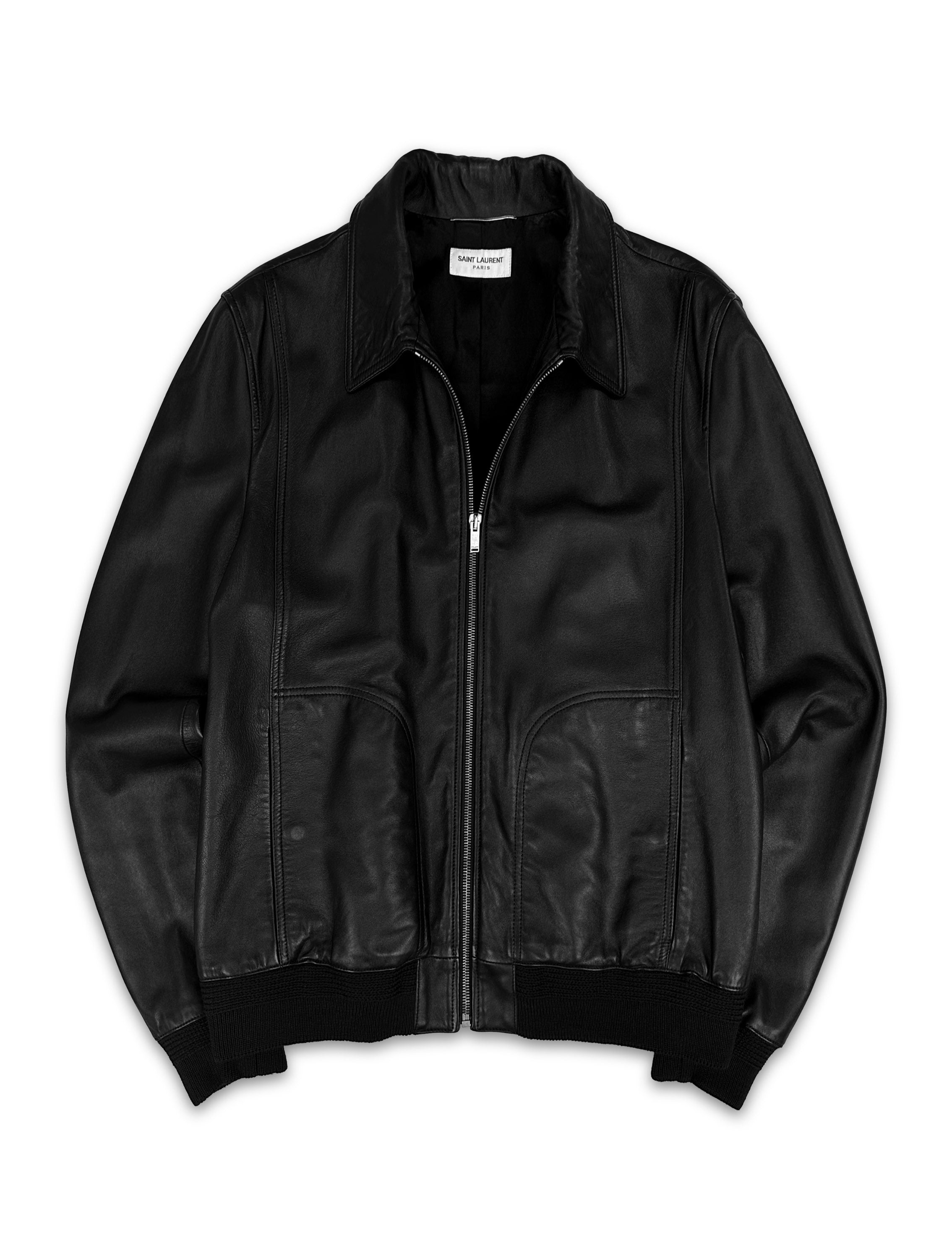 AW20 Saint Laurent Paris ‘Blouson’ Black Leather Jacket