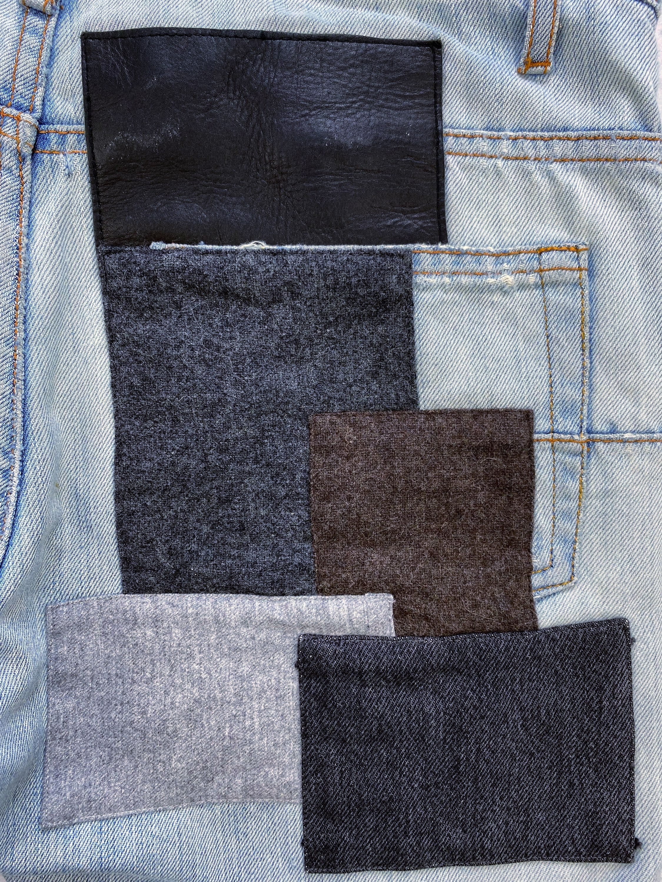 Dior Homme by Hedi Slimane Light Wash Patched Denim