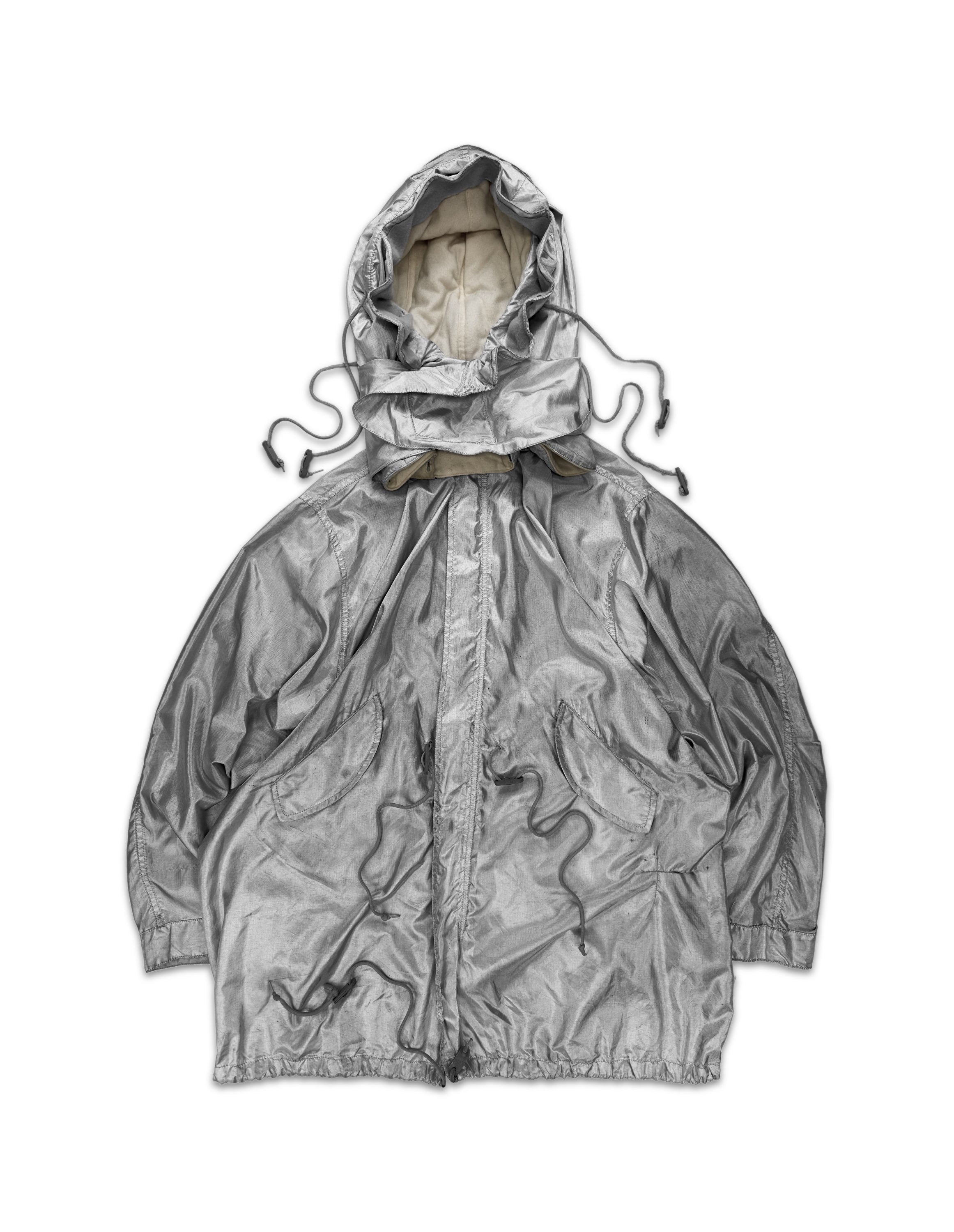 AW98 Helmut Lang ‘Jumbo Hood’ Astronaut Silver Space Parka