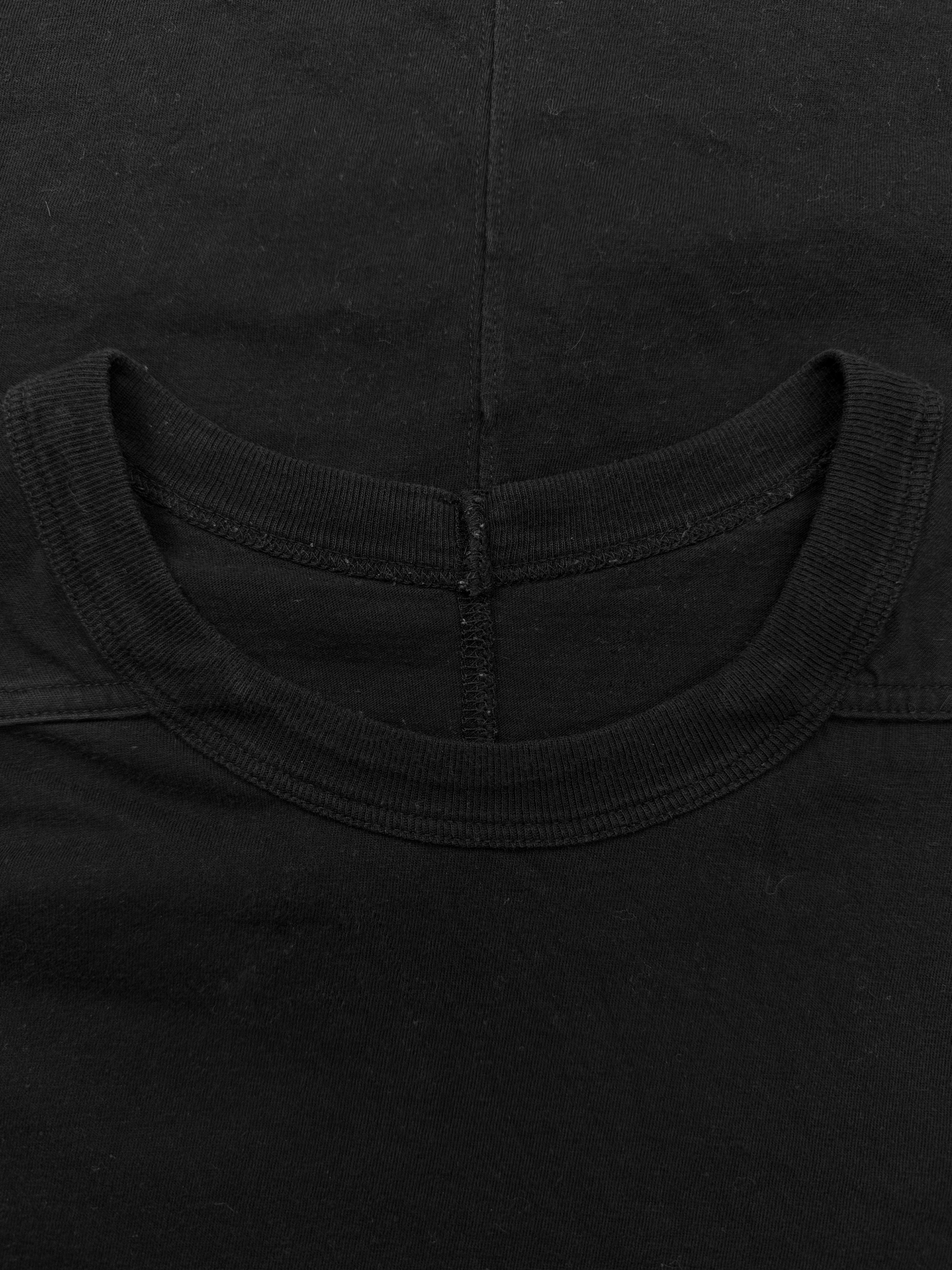 SS23 Rick Owens ‘EDFU’  Black Reinforced Seam T-Shirt