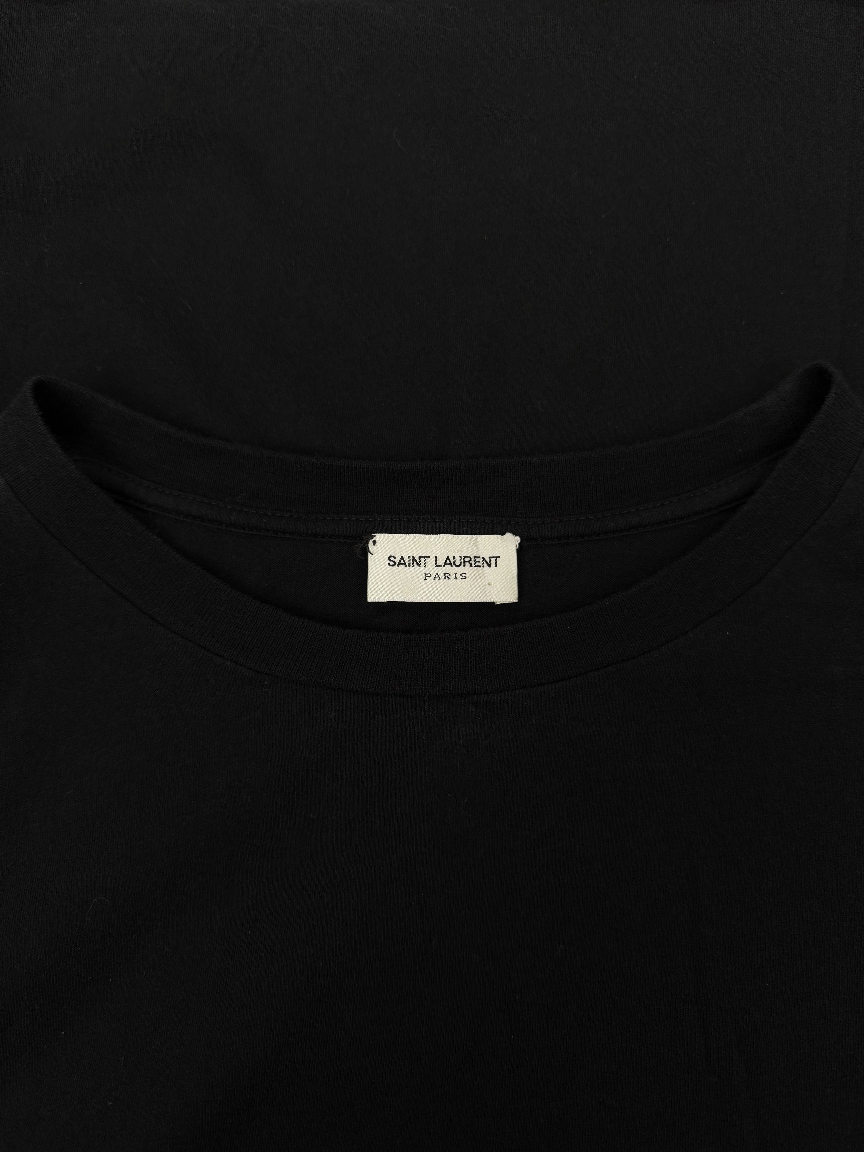 Saint Laurent Paris ‘Snake Love’ Red Hearts Black Graphic T-Shirt