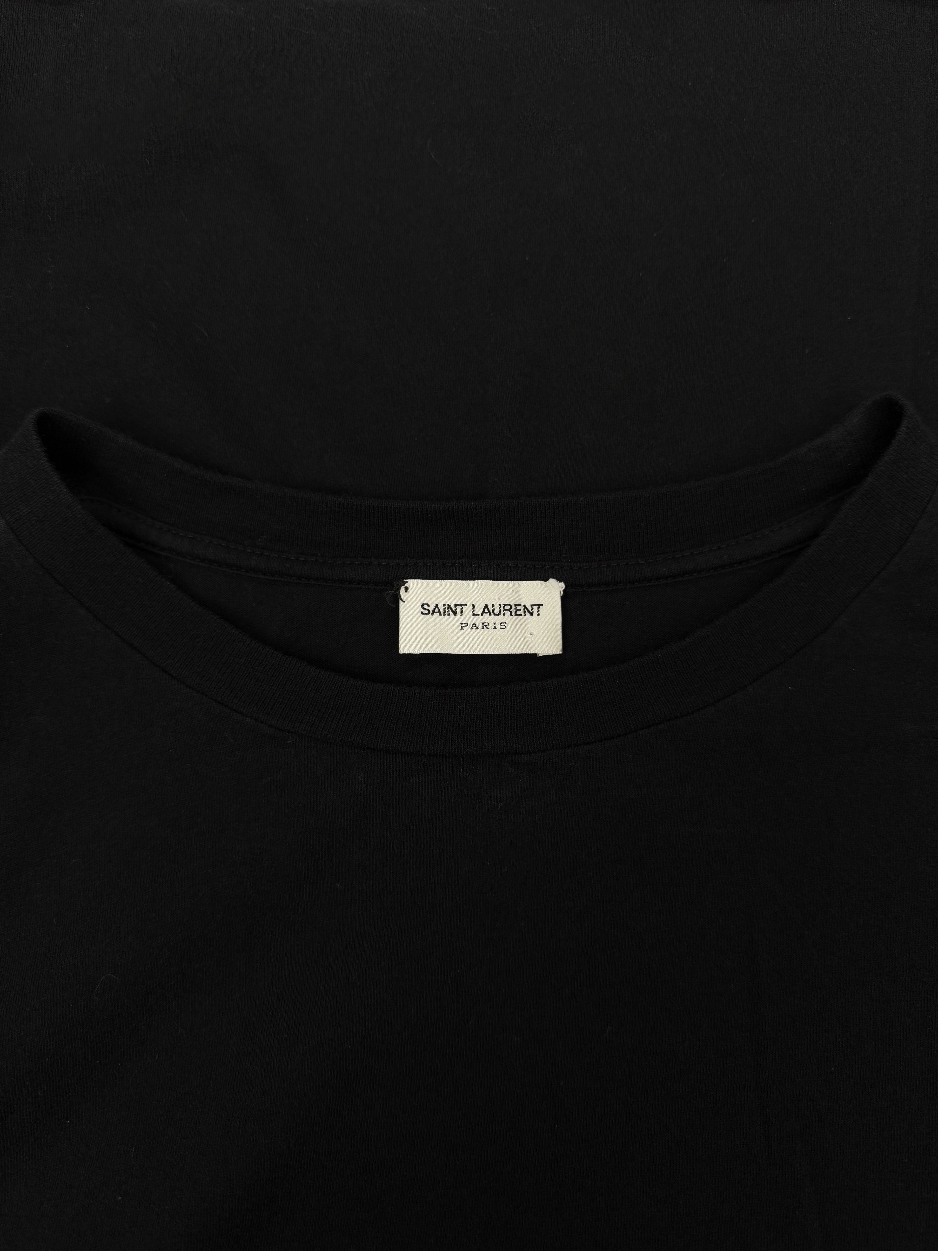 Saint Laurent Paris ‘Snake Love’ Red Hearts Black Graphic T-Shirt