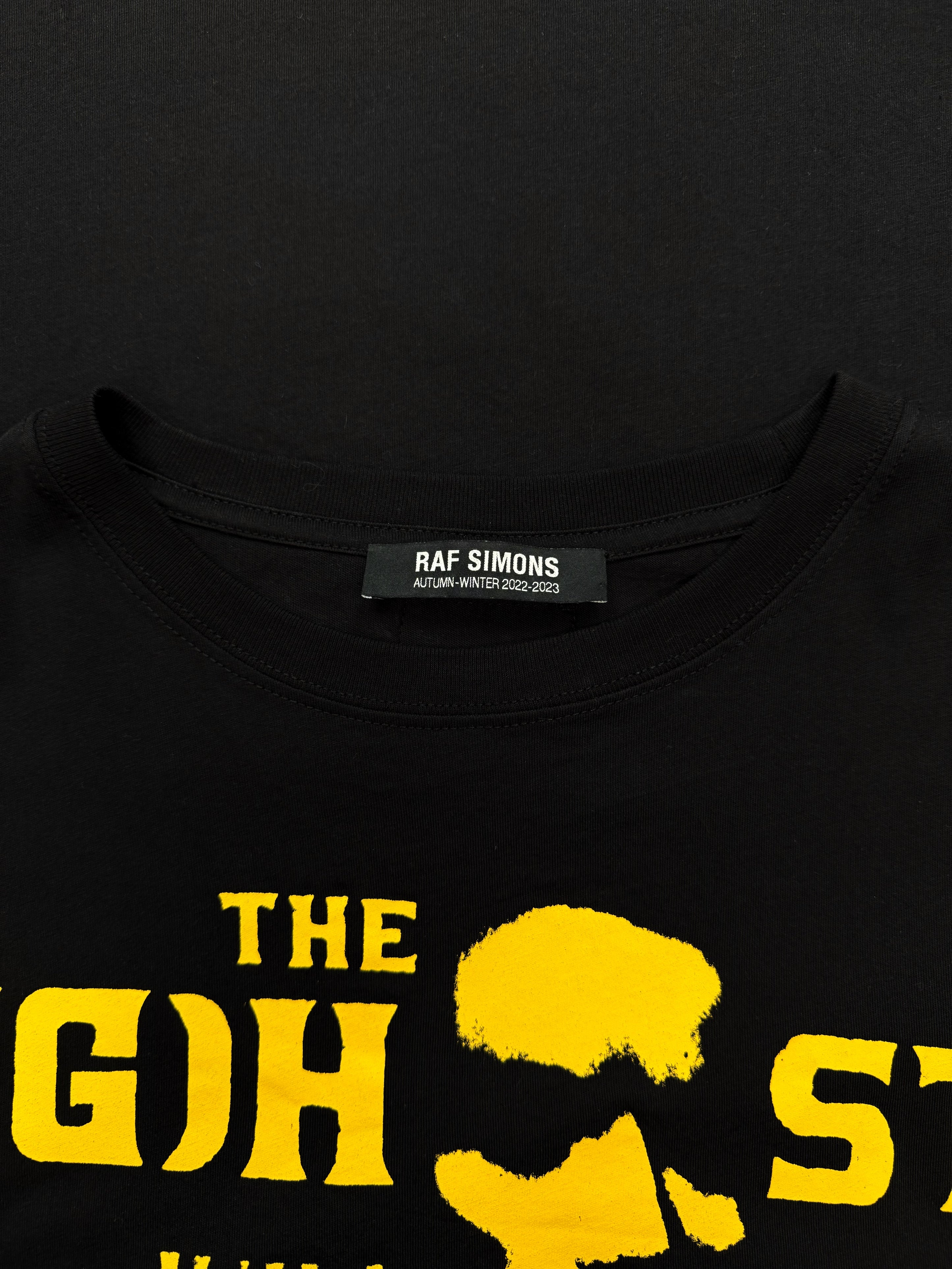AW22 Raf Simons ‘The Ghost’ Black Graphic T-Shirt