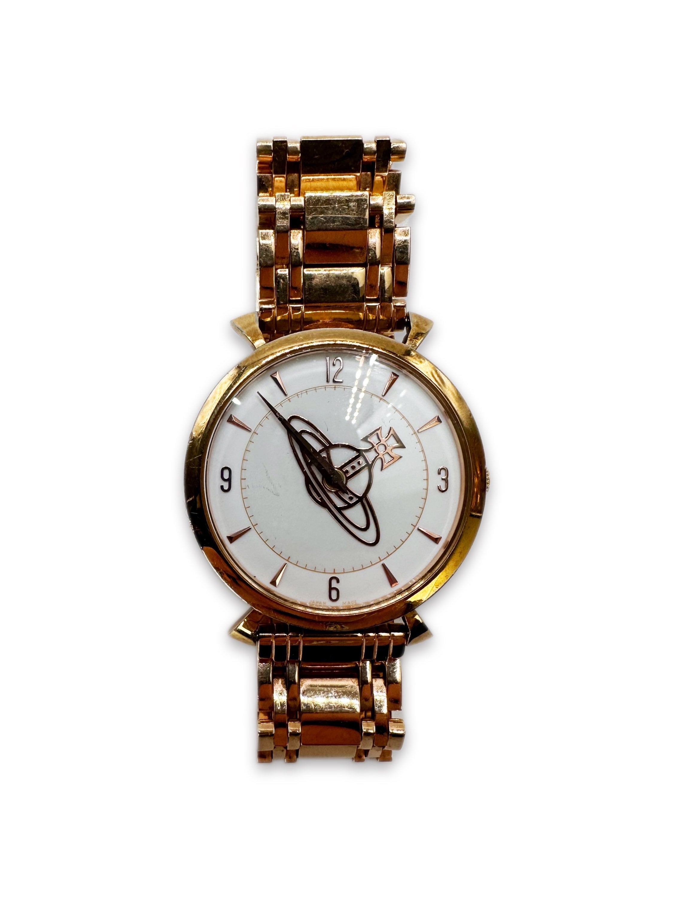 Vivienne Westwood Gold Orb Logo Wrist Watch