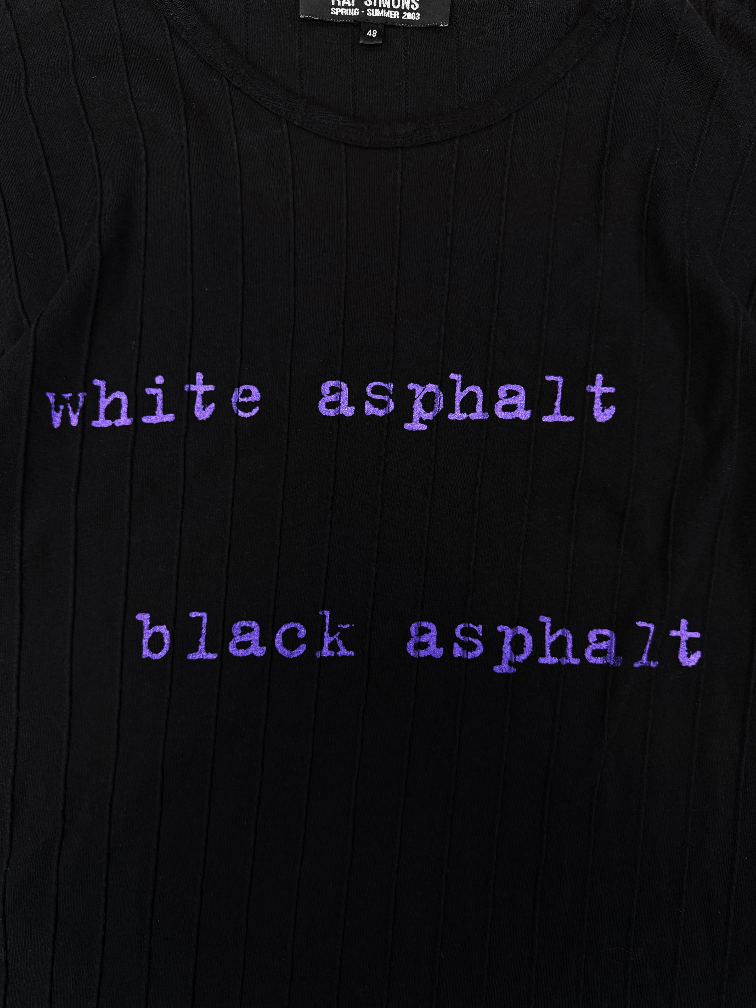 SS03 Raf Simons Consumed ‘Asphalt’ Graphic 3/4 Length Shirt