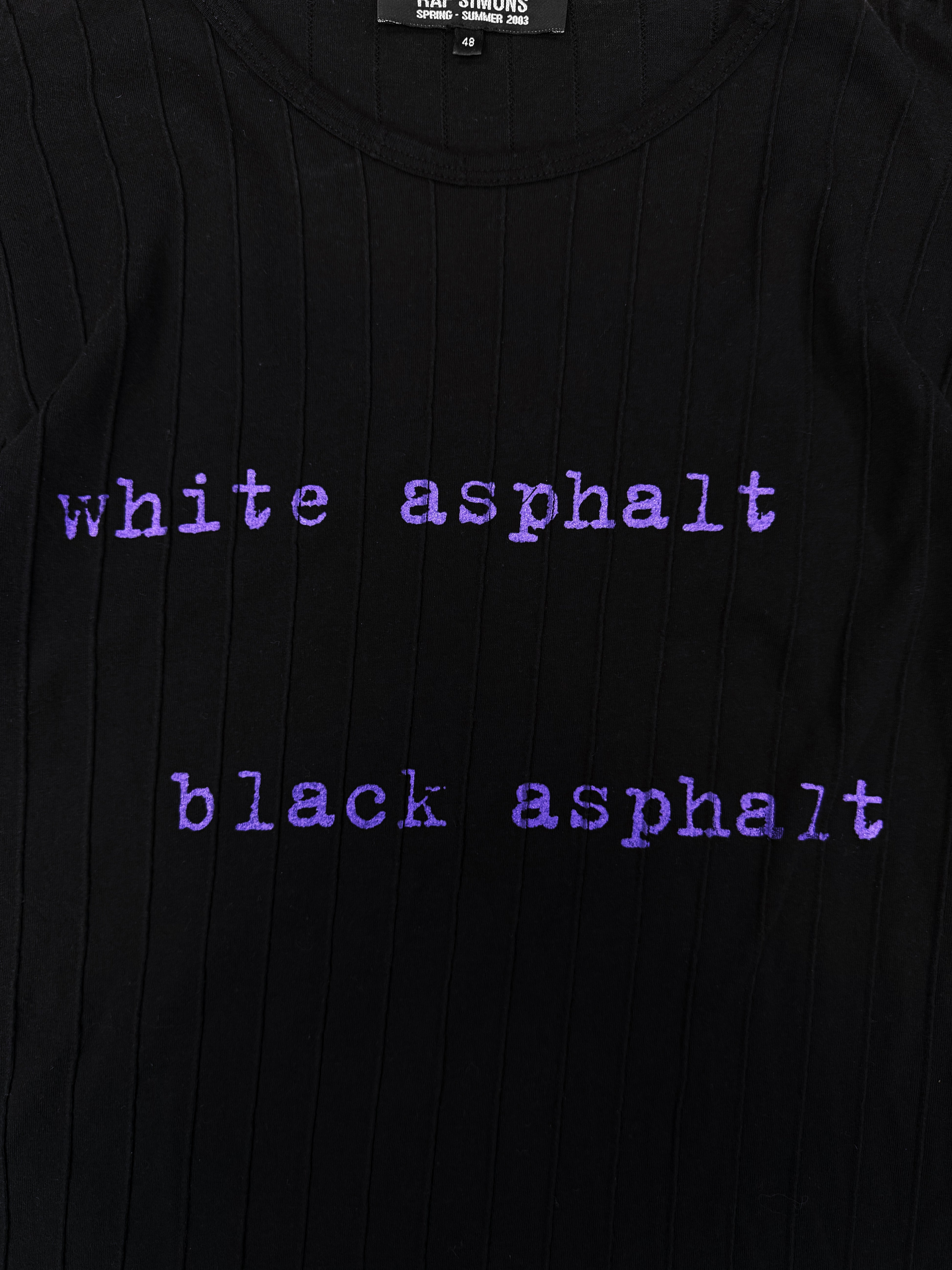 SS03 Raf Simons Consumed ‘Asphalt’ Graphic 3/4 Length Shirt