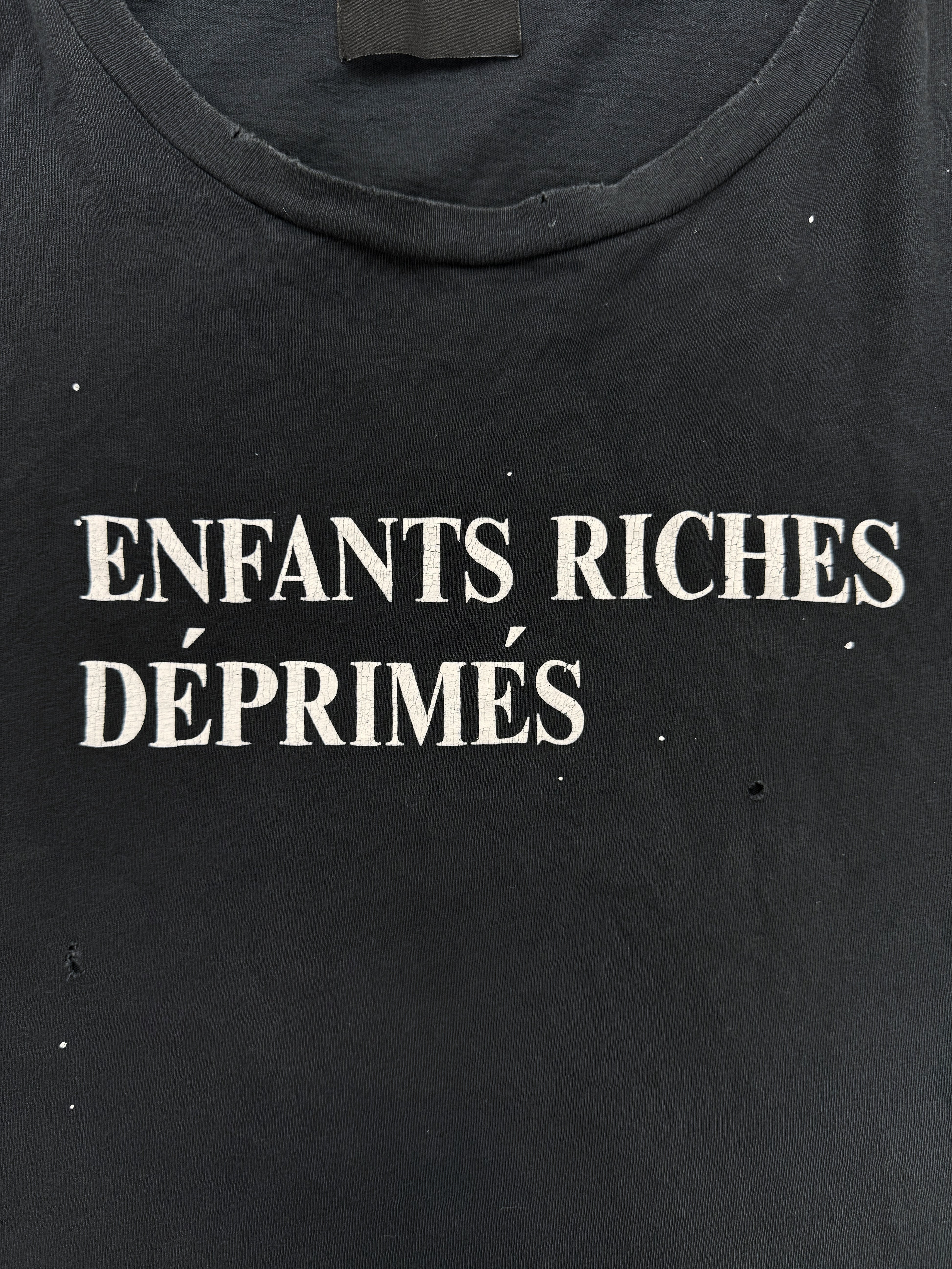 Enfants Riches Deprimes Distressed Paint Splatter Logo T-Shirt